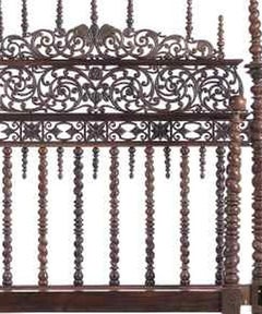 Bobbin lace bed in Noble Wood