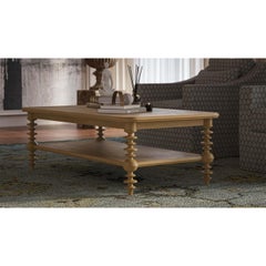 Bobbin Leg Coffee Table in Fruitwood Finish