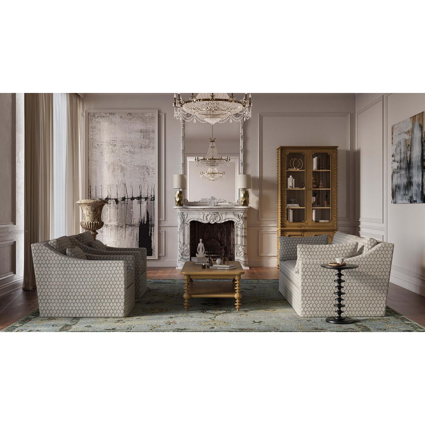 Couchtisch mit geklöppelten Beinen in Obstholzoptik im Angebot 1