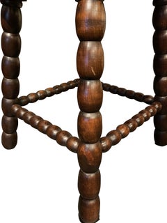 Bobbin Leg Round Top Side Table, France, 1930s