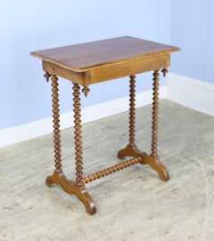 Bobbin Legged Lamp Table with Double Stretcher Base