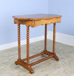 Bobbin Legged Lamp Table with Trestle Base