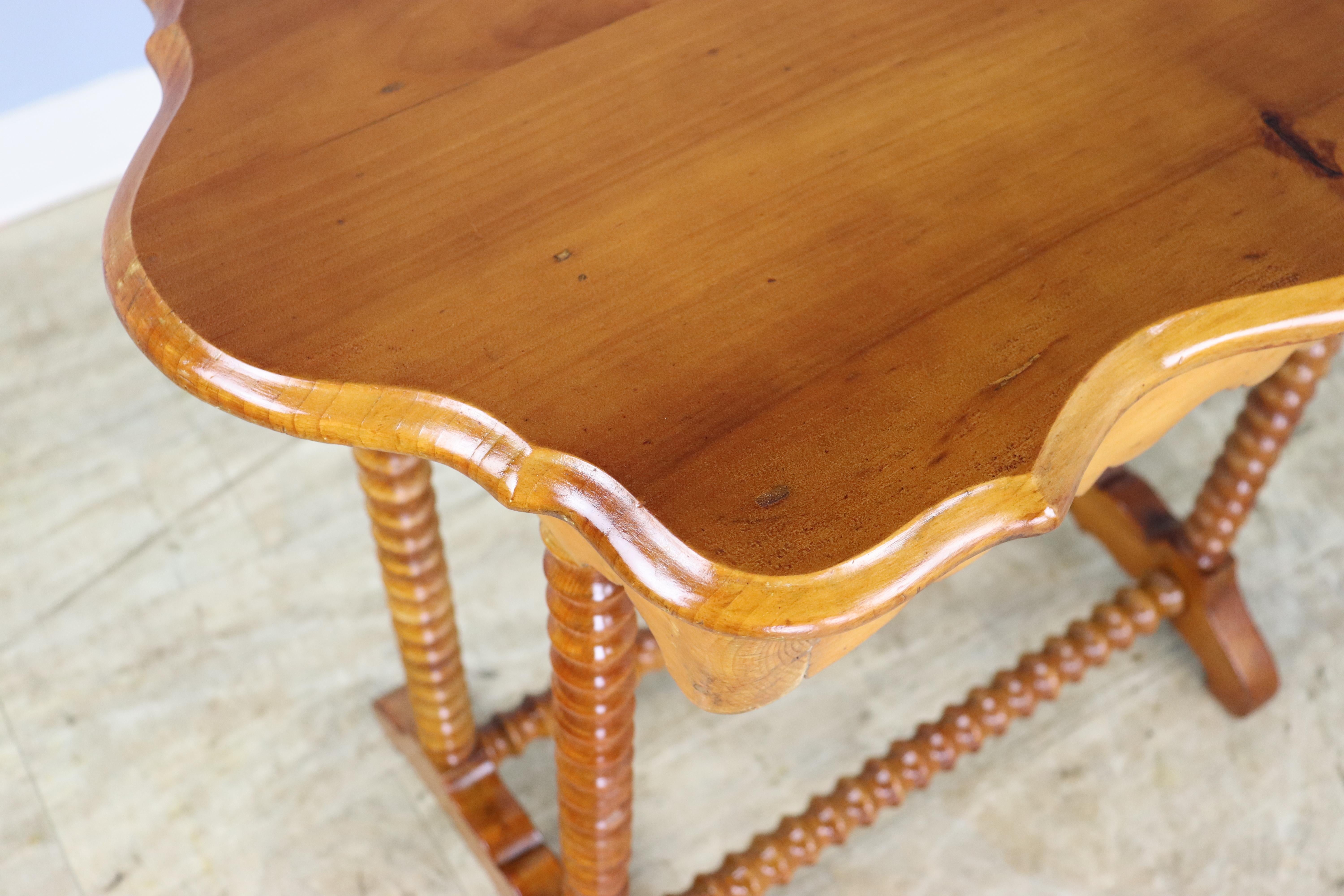 Bobbin Legged Lamp Table with Trestle Base For Sale 1