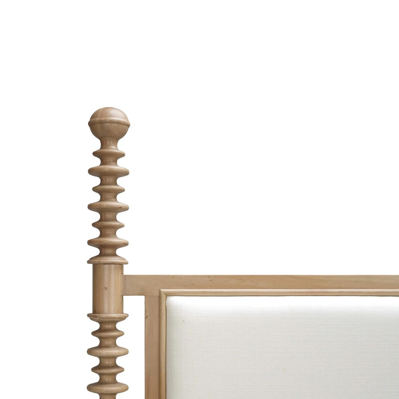 XXIe siècle et contemporain Lit Queen Bobbin Post en bois fruitier en vente