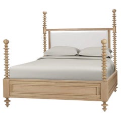 Bobbin Post Queen Bed in Fruitwood Finish