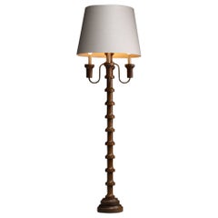 Bobbin Reel Floor Lamp, Spain circa 1960