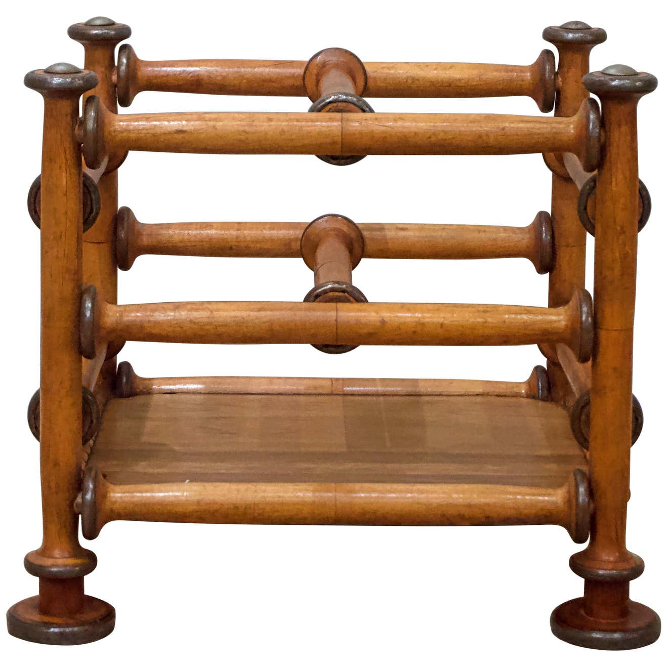 Bobbin and Spindle Form Canterbury, Magazine Rack For Sale at 1stDibs