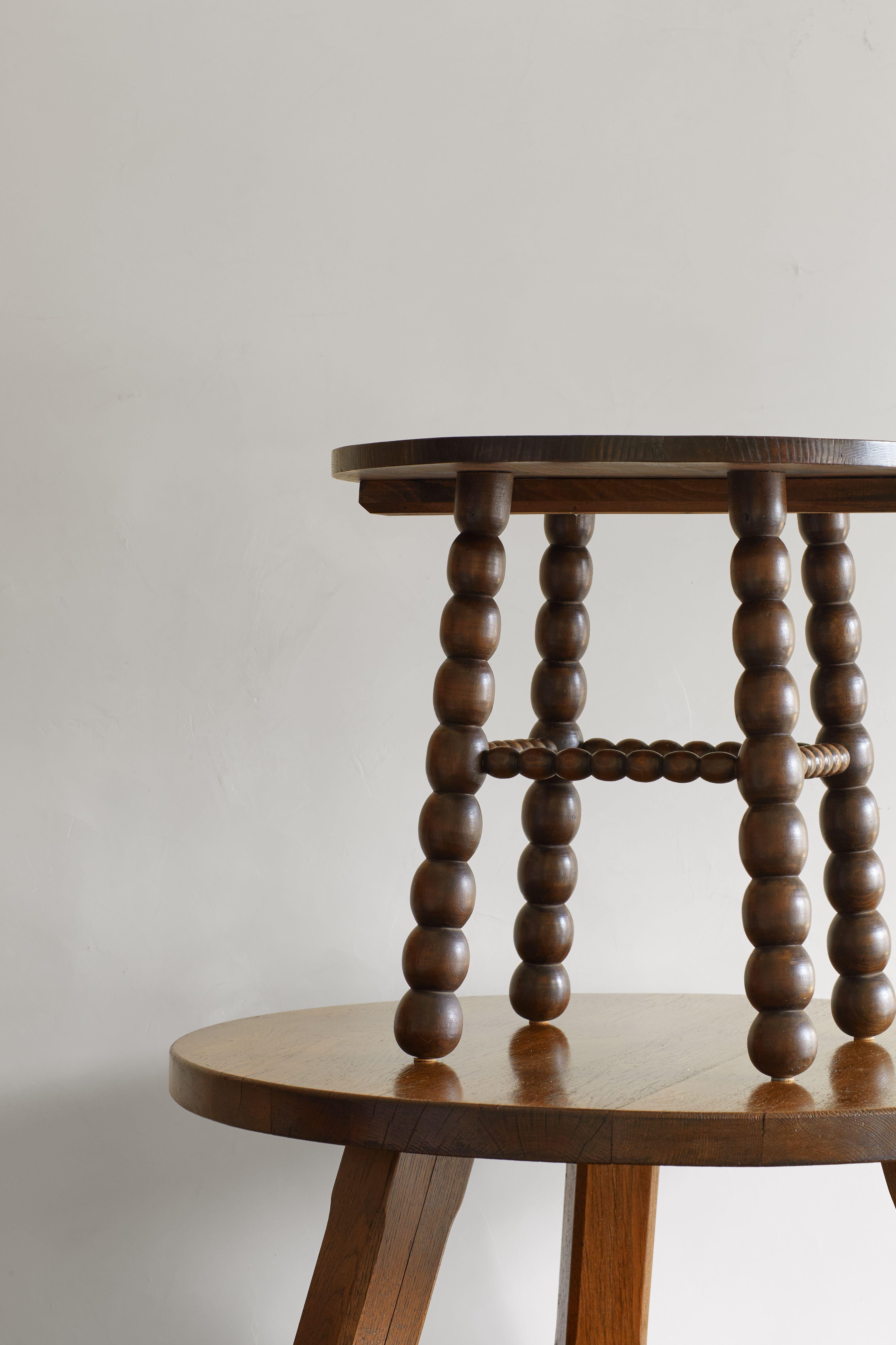 Mahogany Bobbin Table Mid Century For Sale