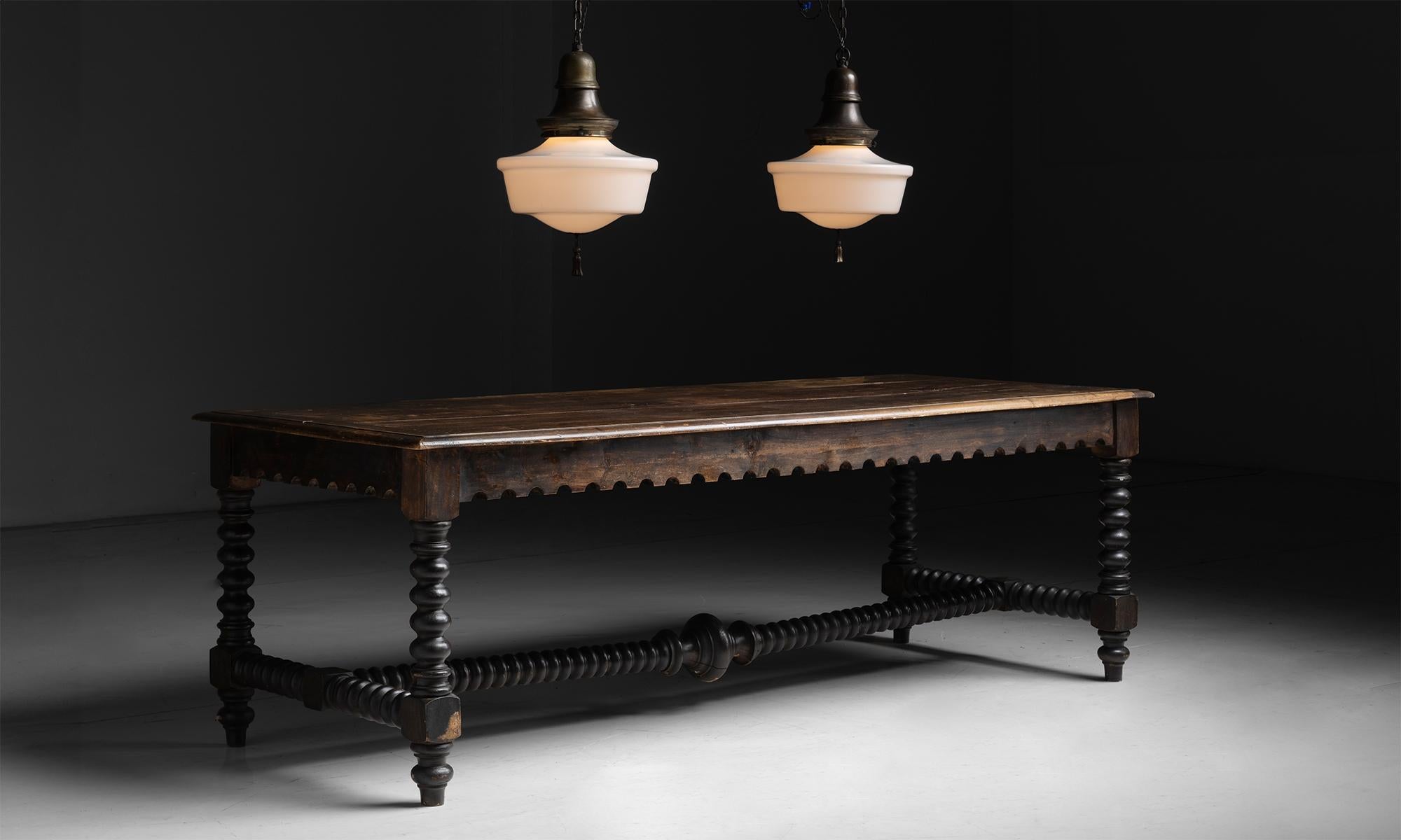 Late 19th Century Bobbin Turned Dining Table, England circa 1870