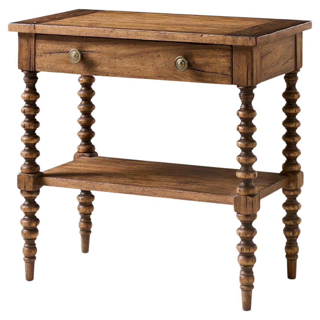 Bobbin-Turned Rustic Nightstand