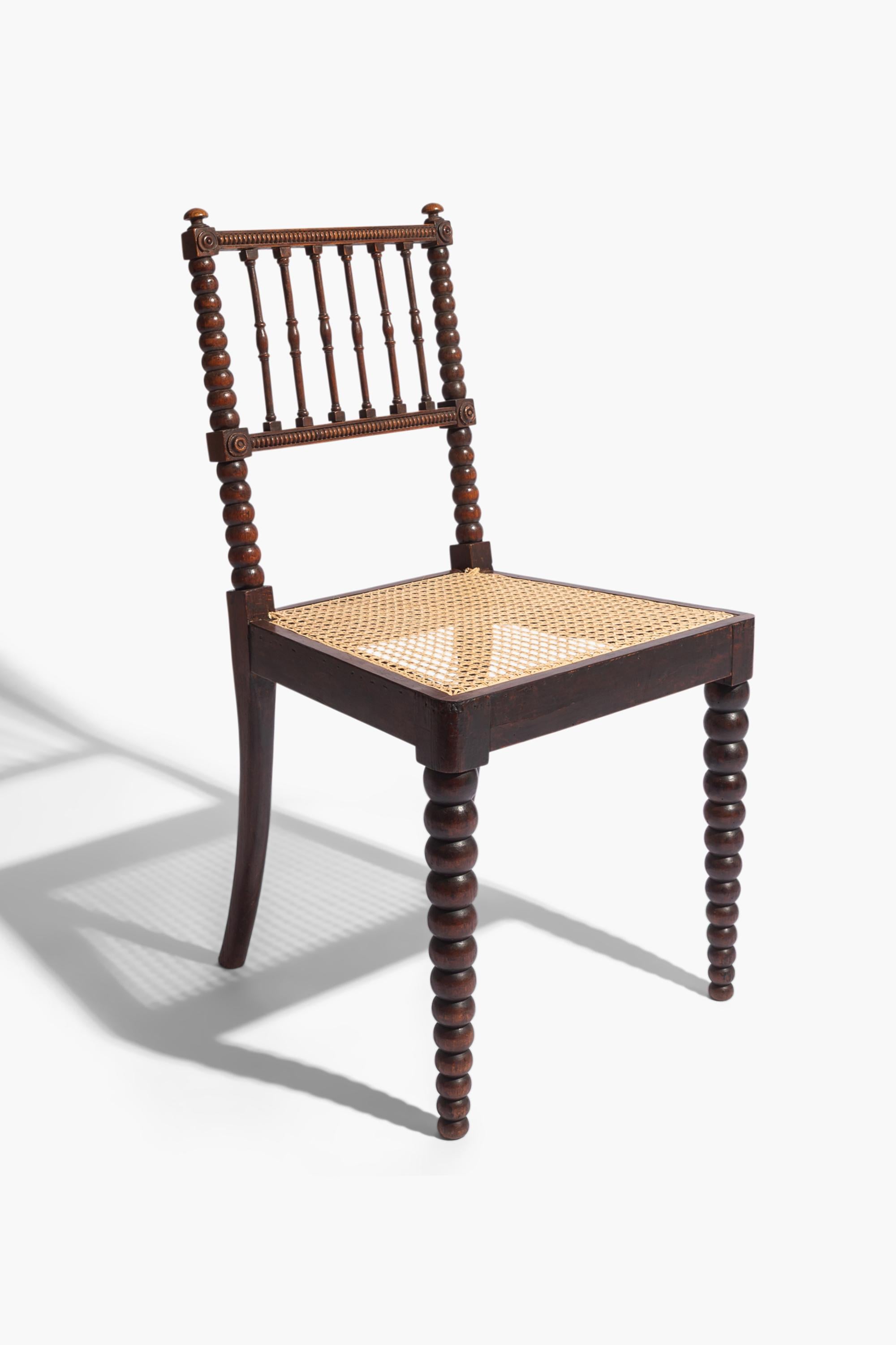 Aesthetic Movement Bobbin Turned Side Chair by E.W. Godwin For Sale
