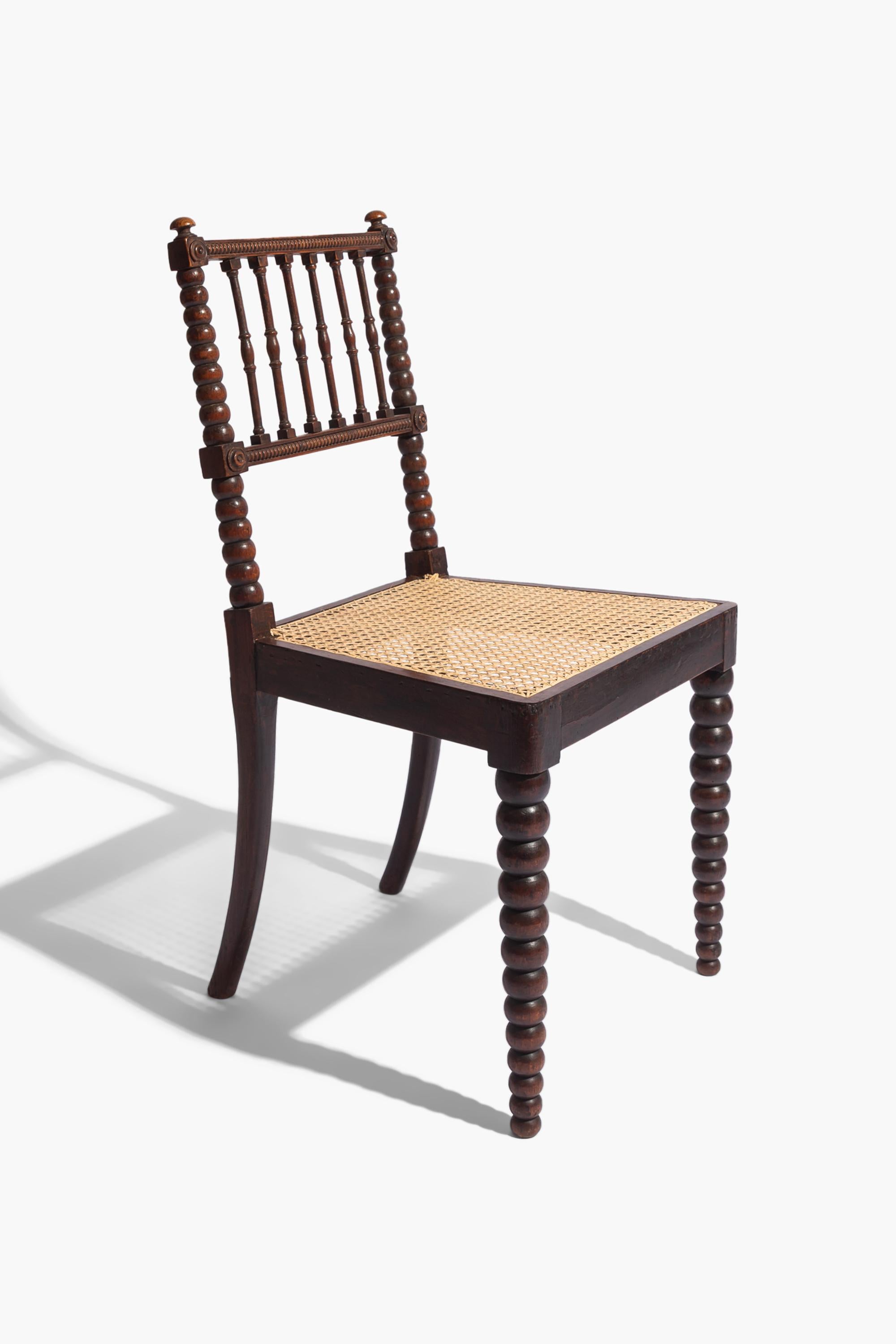 Bobbin Turned Side Chair by E.W. Godwin In Good Condition For Sale In London, GB
