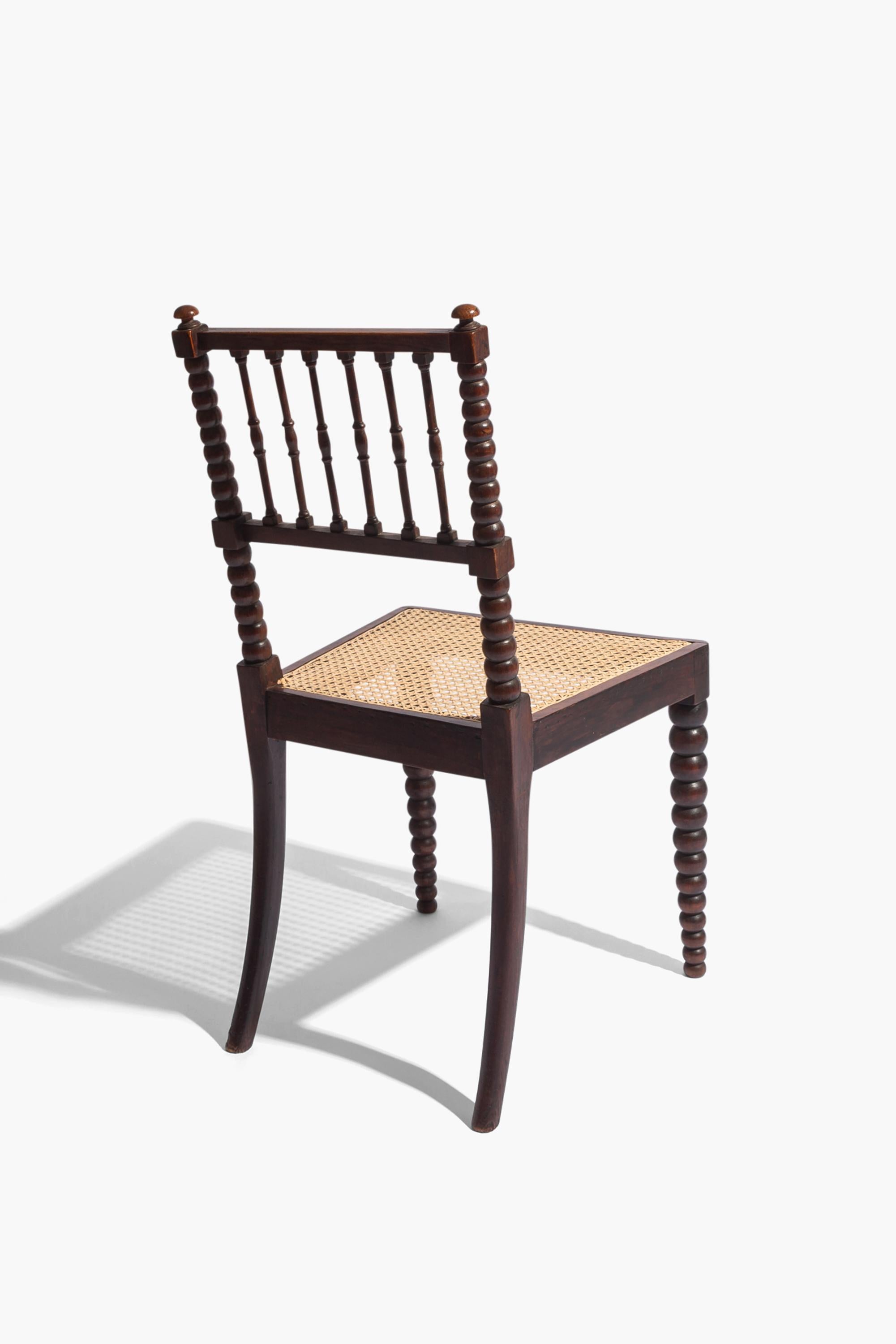 19th Century Bobbin Turned Side Chair by E.W. Godwin For Sale