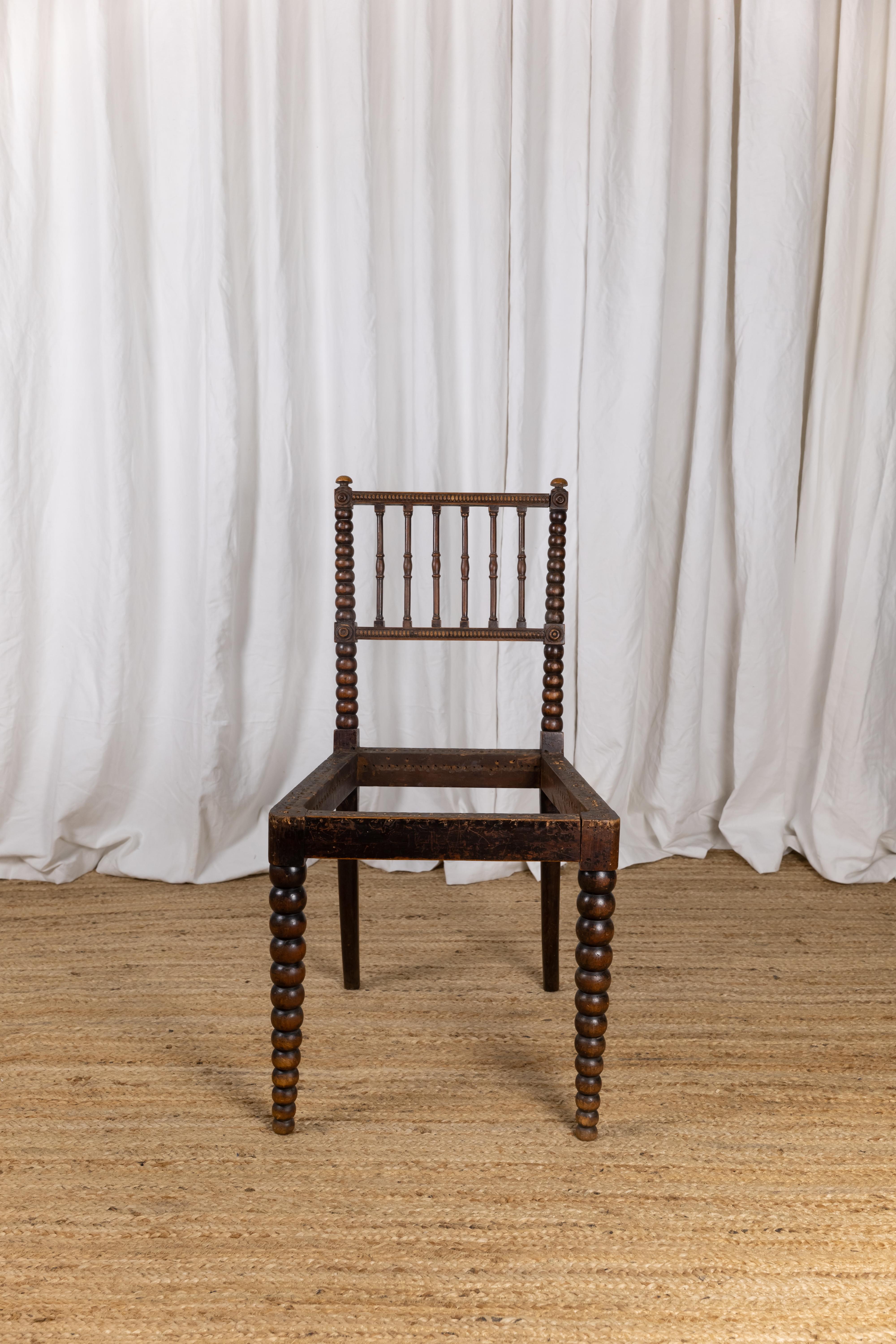 Beech Bobbin Turned Side Chair by E.W. Godwin For Sale