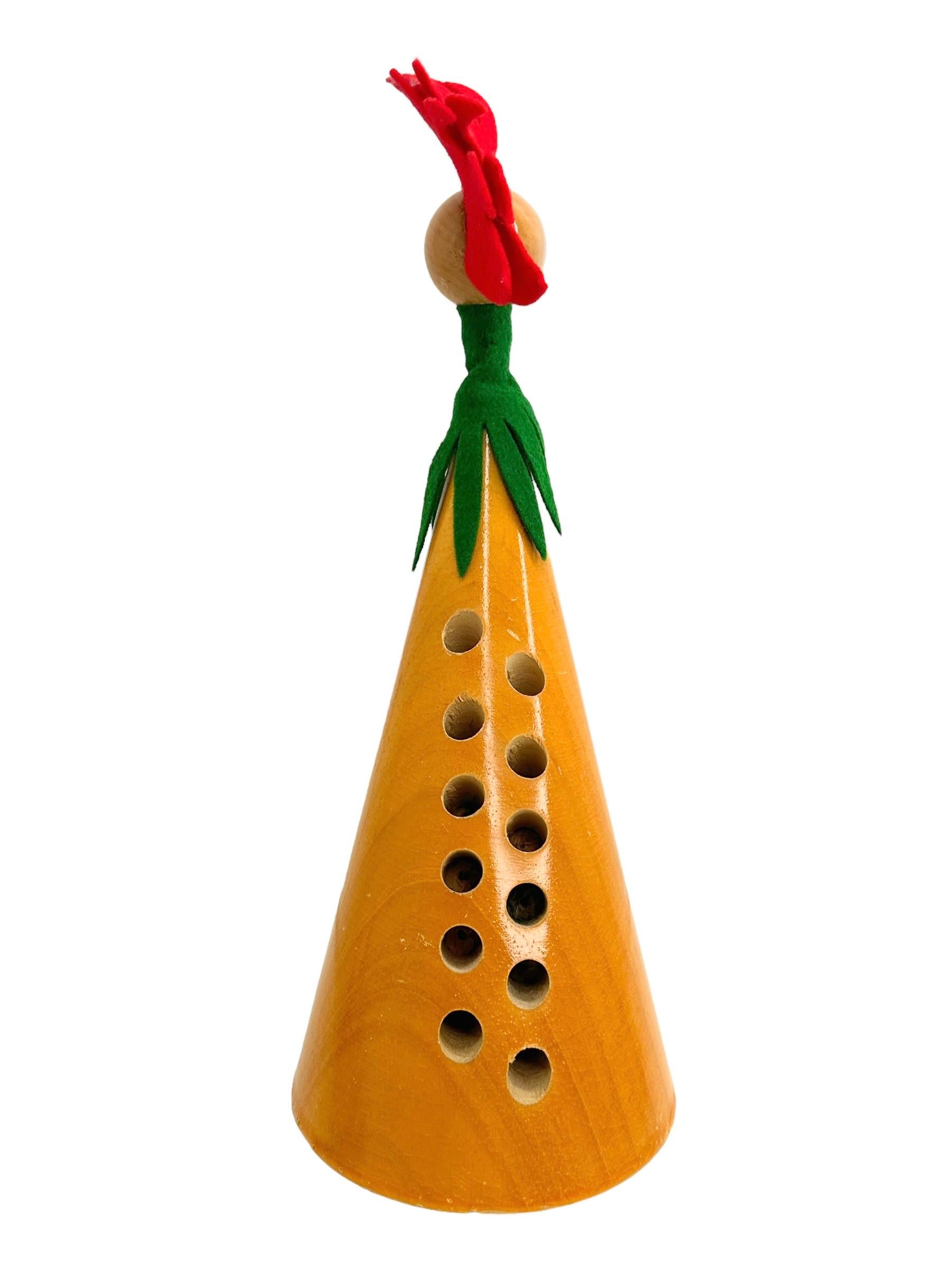 Tête de coq Bobble Head Crayon Prayon Stand Figure Danemark Mid Century, 1960s Bon état - En vente à Nuernberg, DE