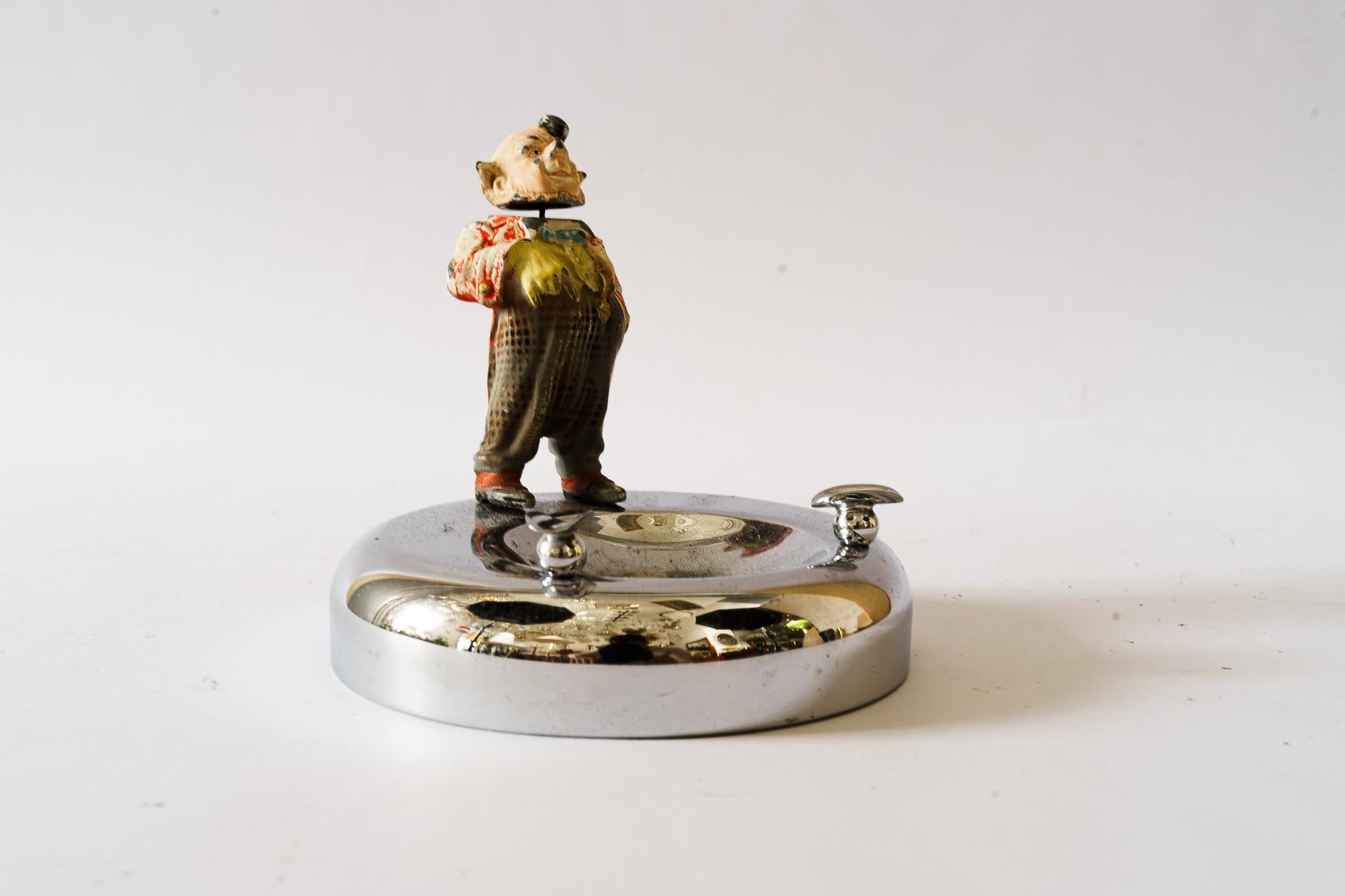 Metal Bobblehead ashtray germany around 1960s For Sale