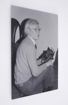 Bobby Grossman ANDY WARHOL WITH POLAROID SX70, THE FACTORY C-Print