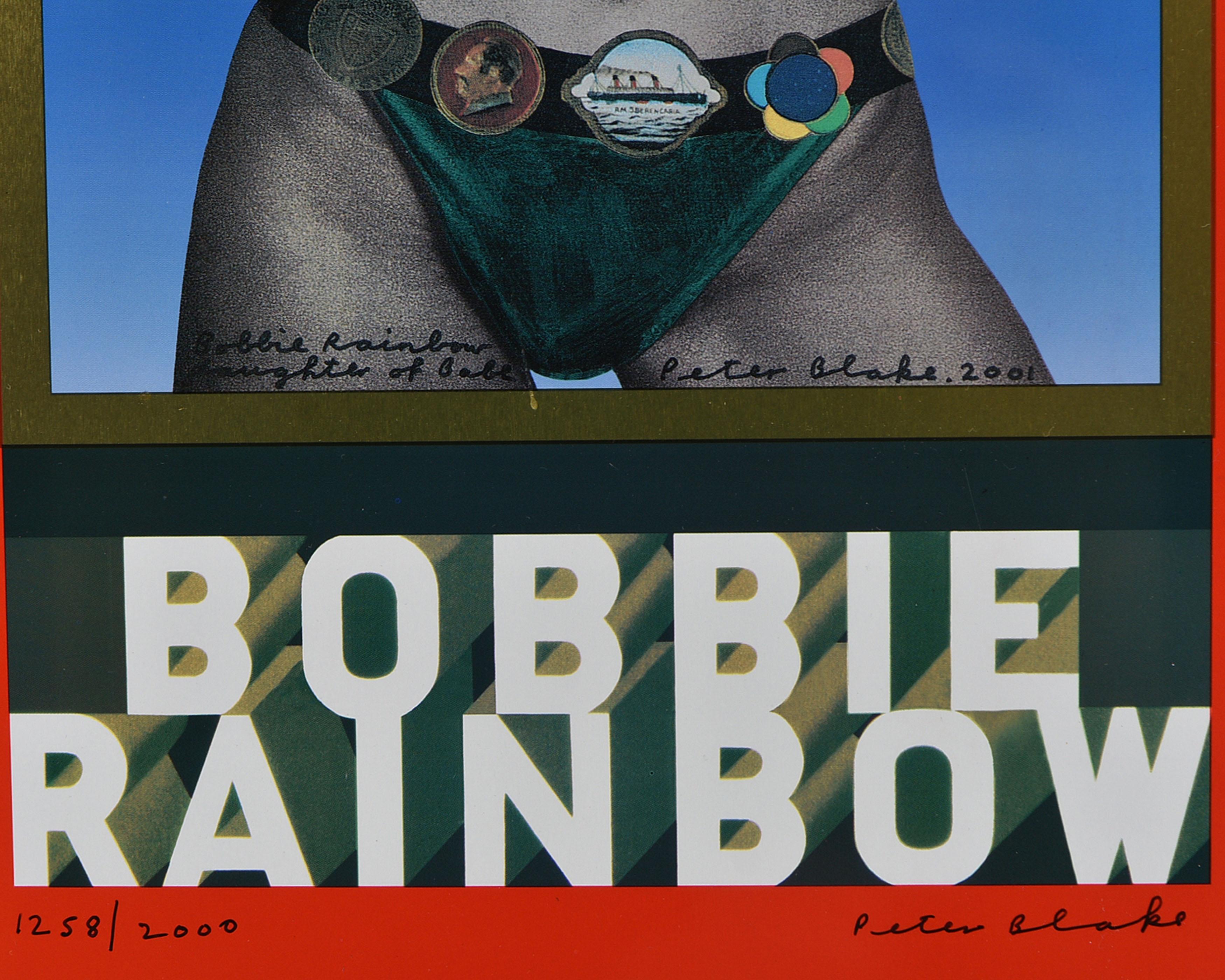 Post-Modern Bobbie Rainbow by Peter Blake Lithoprint on Tin 2001 Signed Pop Art For Sale