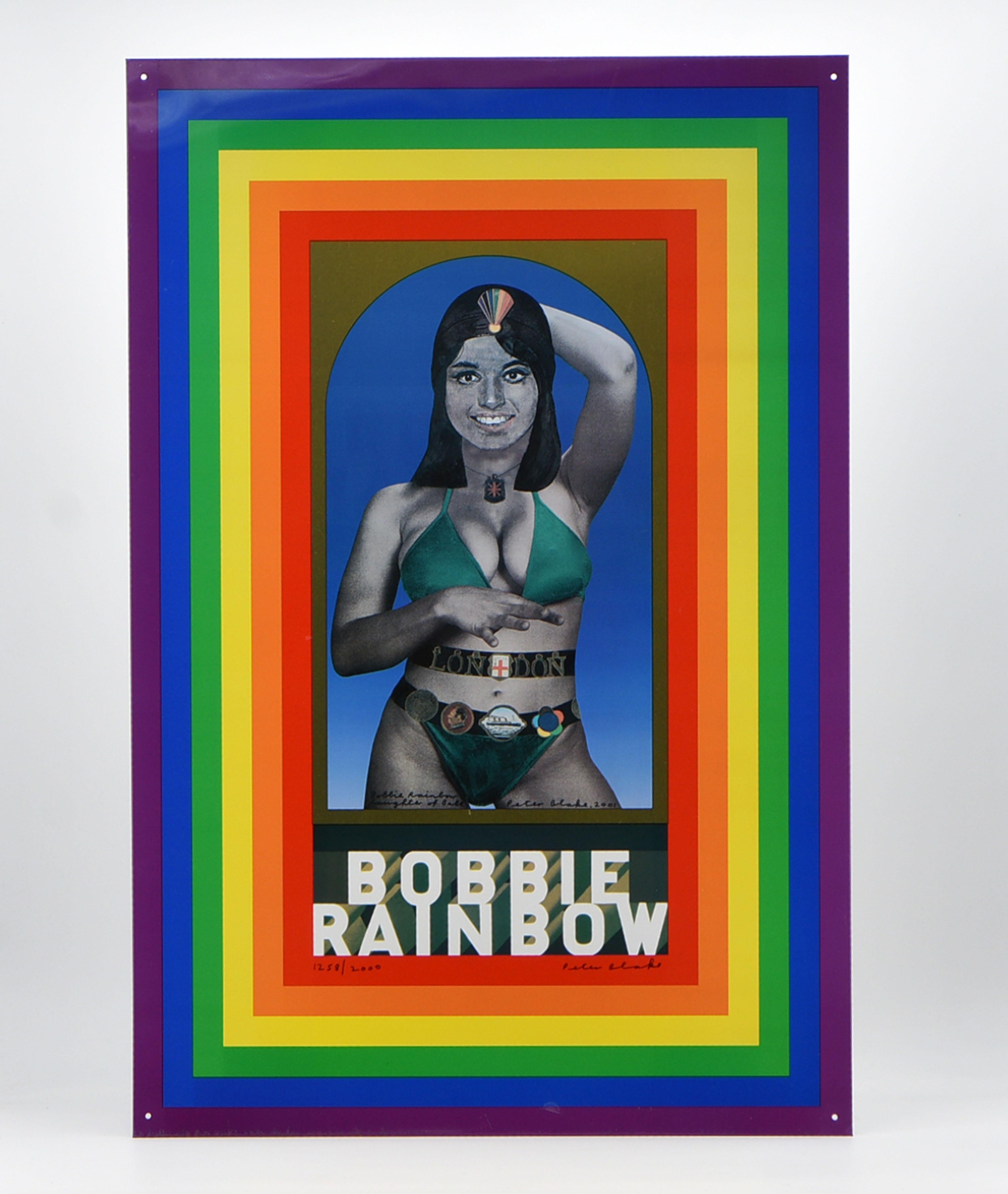 Bobbie Rainbow by Peter Blake Lithoprint on Tin 2001 Signed Pop Art In Good Condition For Sale In Norwich, GB