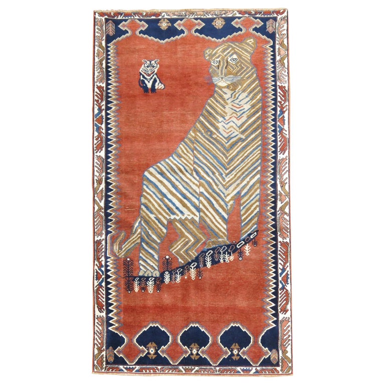 Bobcat Persian Gabbeh Rug For Sale