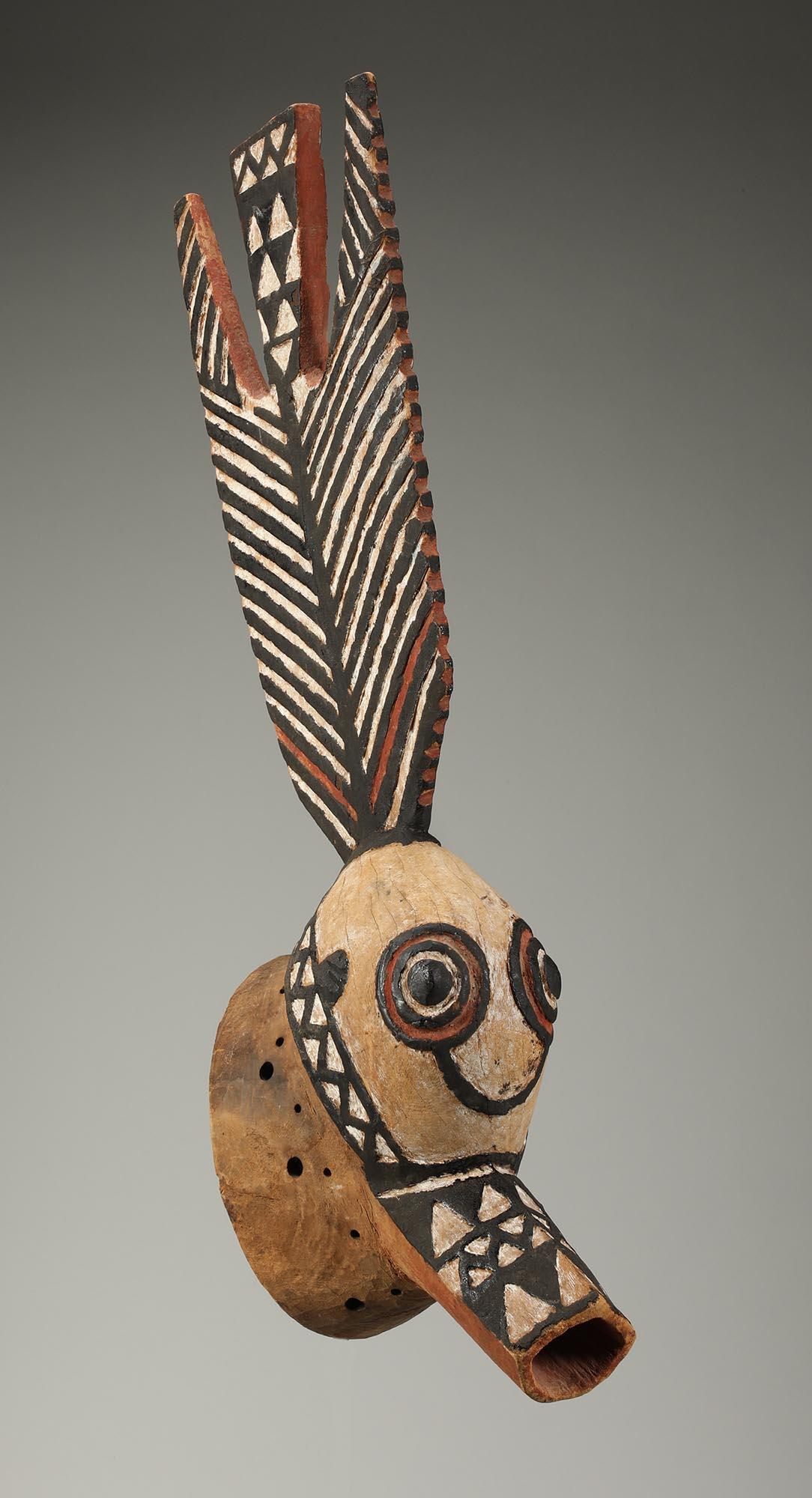 Burkinabe Bobo Bird Fish Dance Mask, ex H. Kamer, Early Mid 20th Century published For Sale