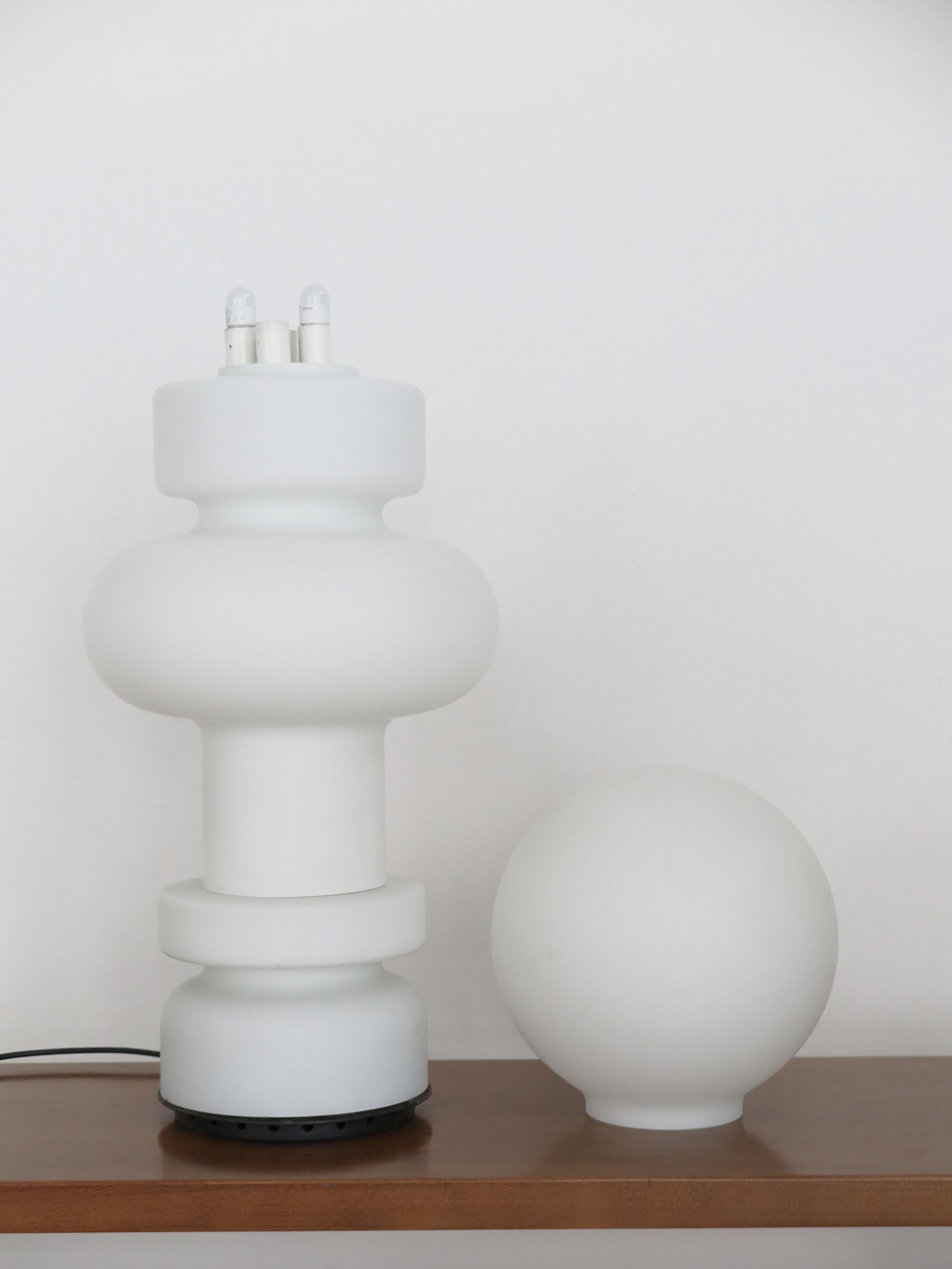 Bobo Piccoli für Fontana Arte, Italienische Mid-Century-Tischlampe „Re“ aus Glas, 1960er Jahre im Angebot 2