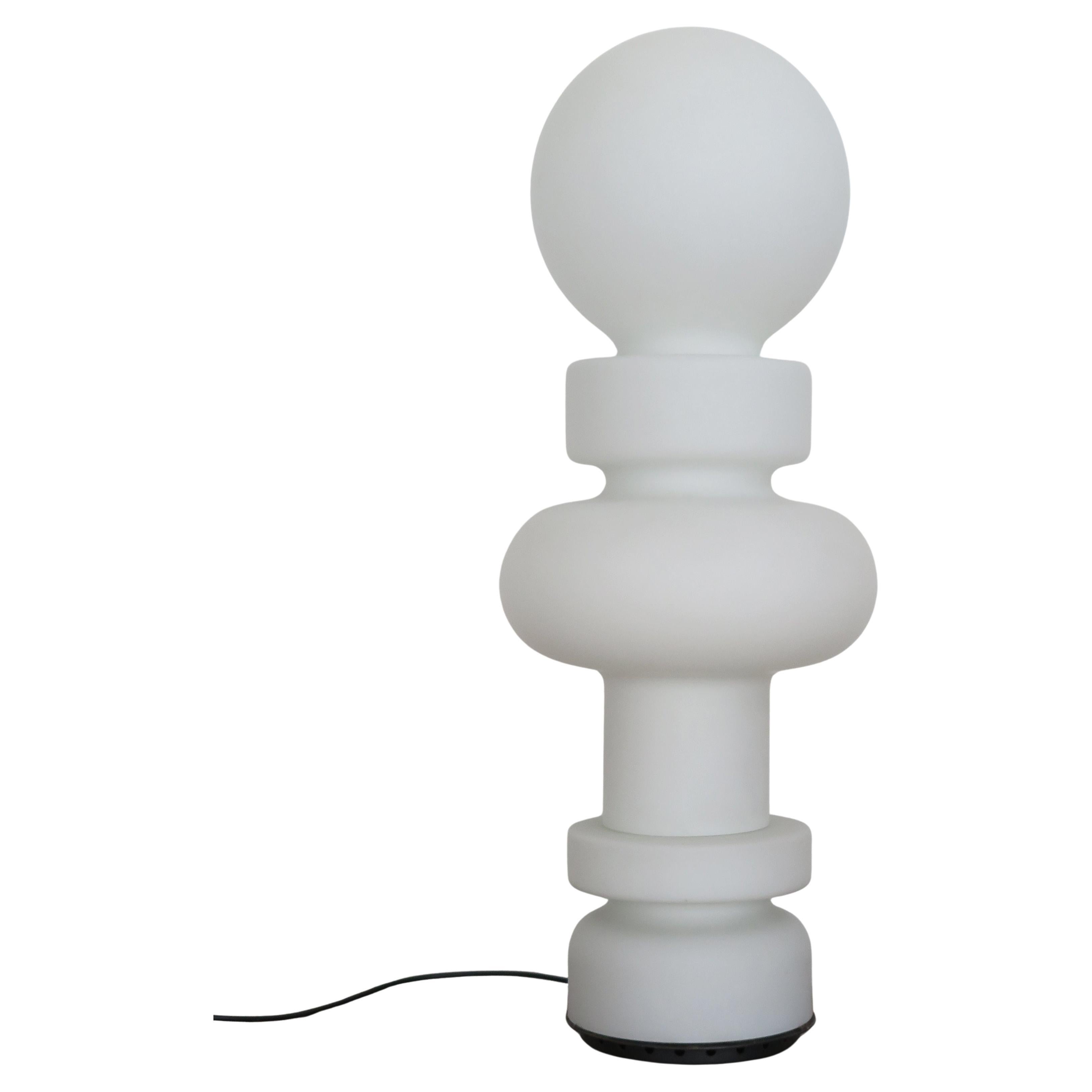 Bobo Piccoli für Fontana Arte, Italienische Mid-Century-Tischlampe „Re“ aus Glas, 1960er Jahre