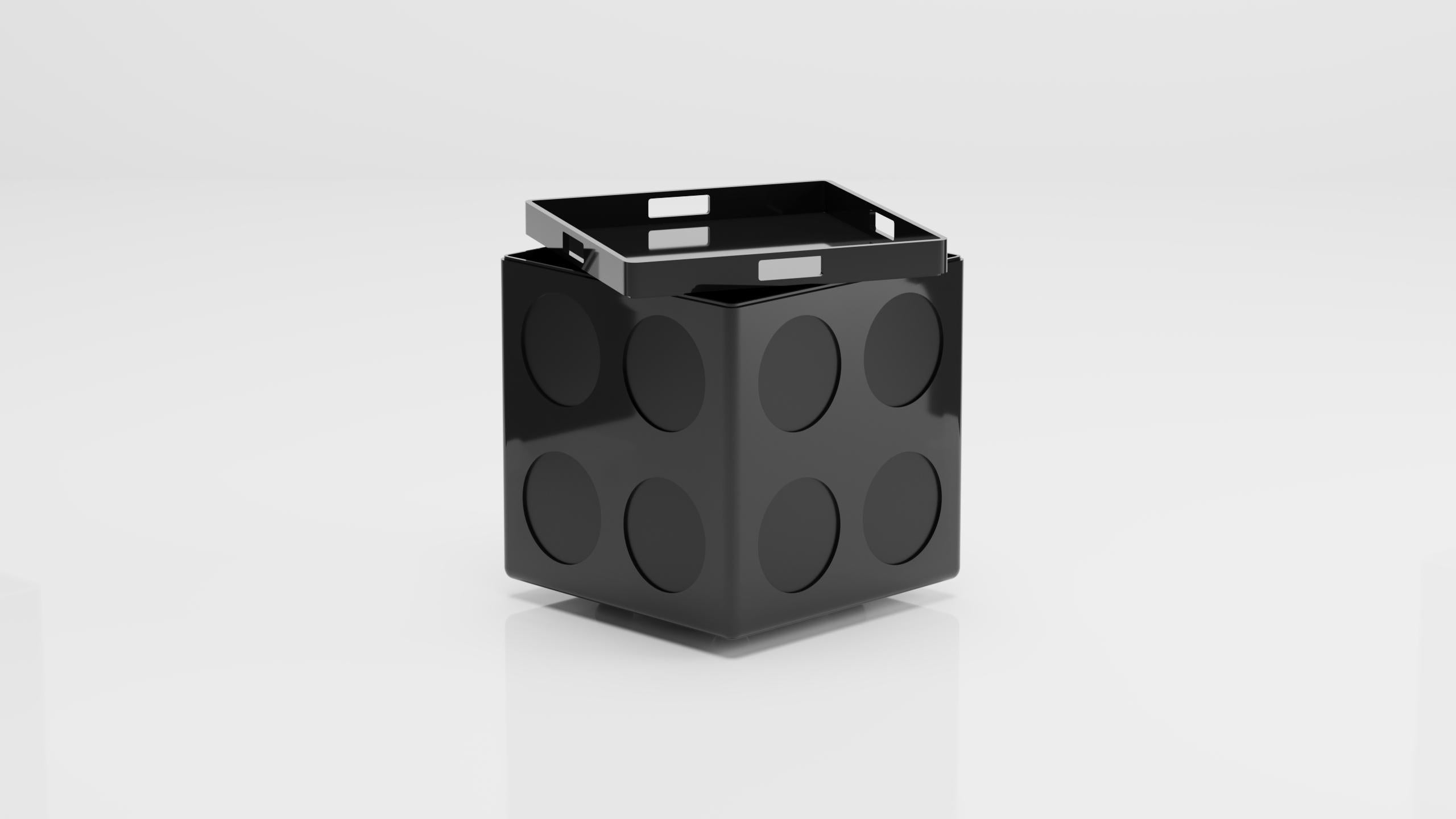 Chamfered Bobo Small Box (Black) For Sale