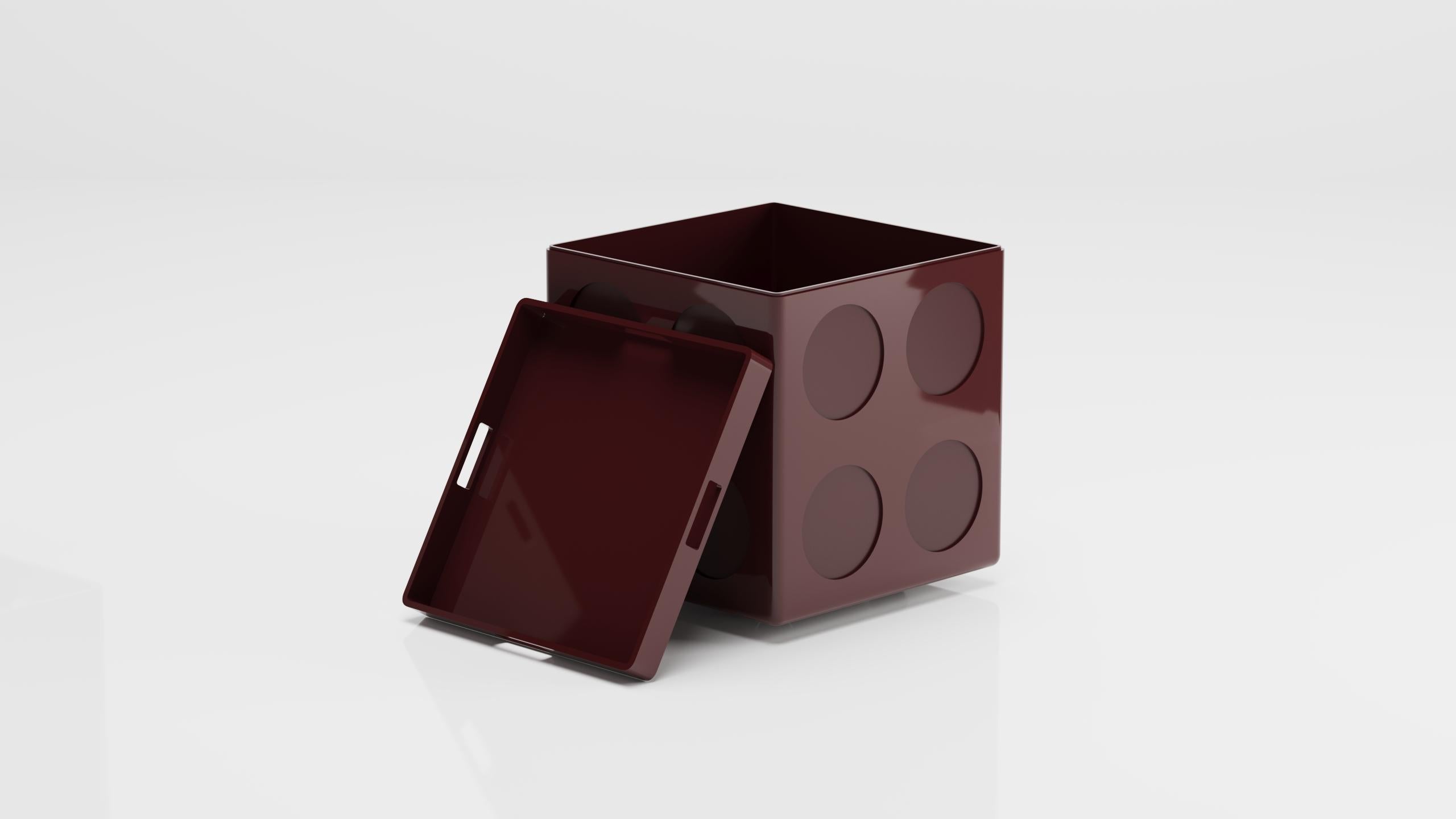 Bobo is a multifunctional piece of furniture that can be used as a coffee table, side table, or nightstand, offering a variety of functions. It features storage inside the box and a removable tray on the top surface, adding to its versatility. With