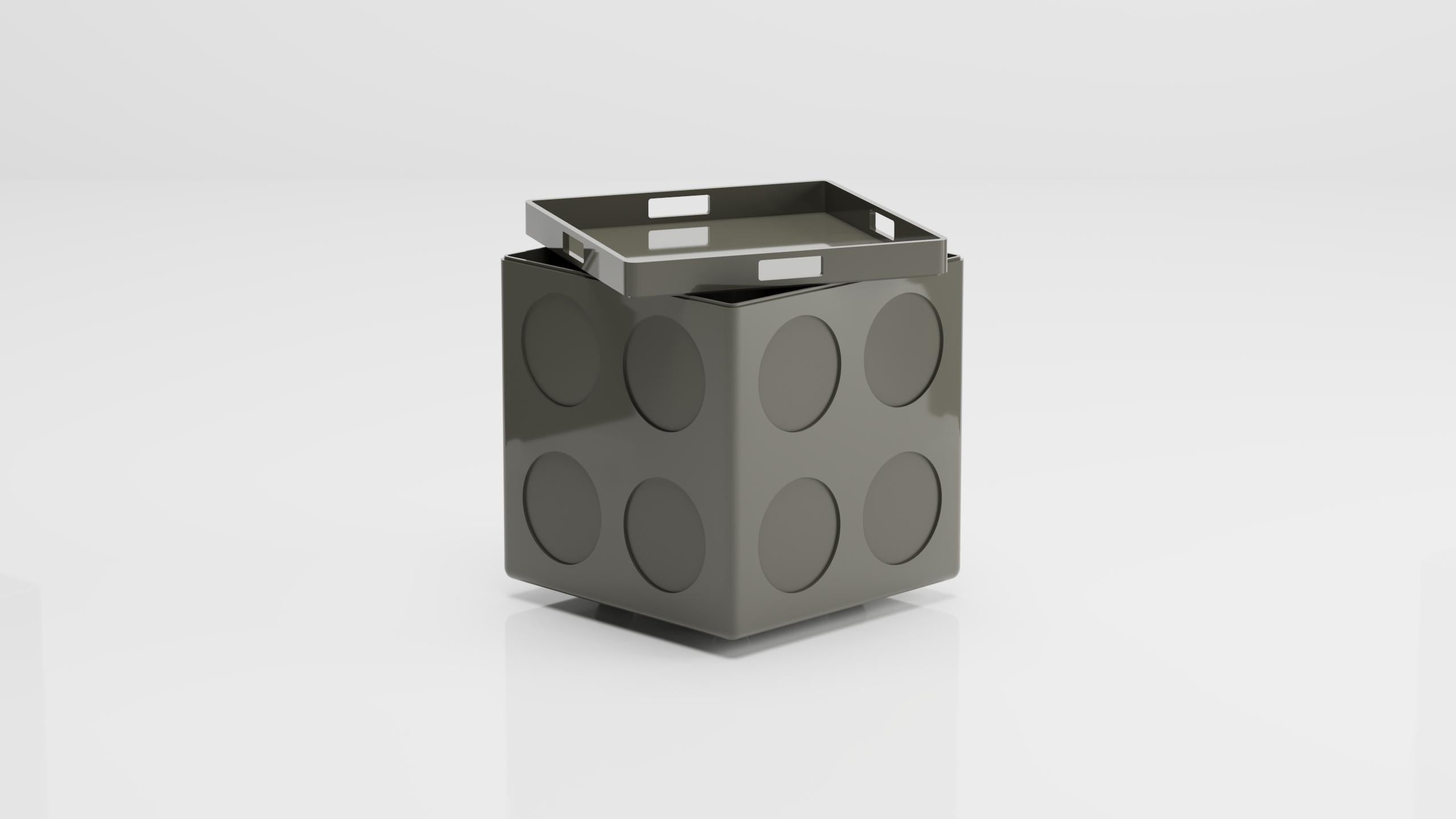 Caja Bobo Pequeña (Gris Oscuro) Turco en venta