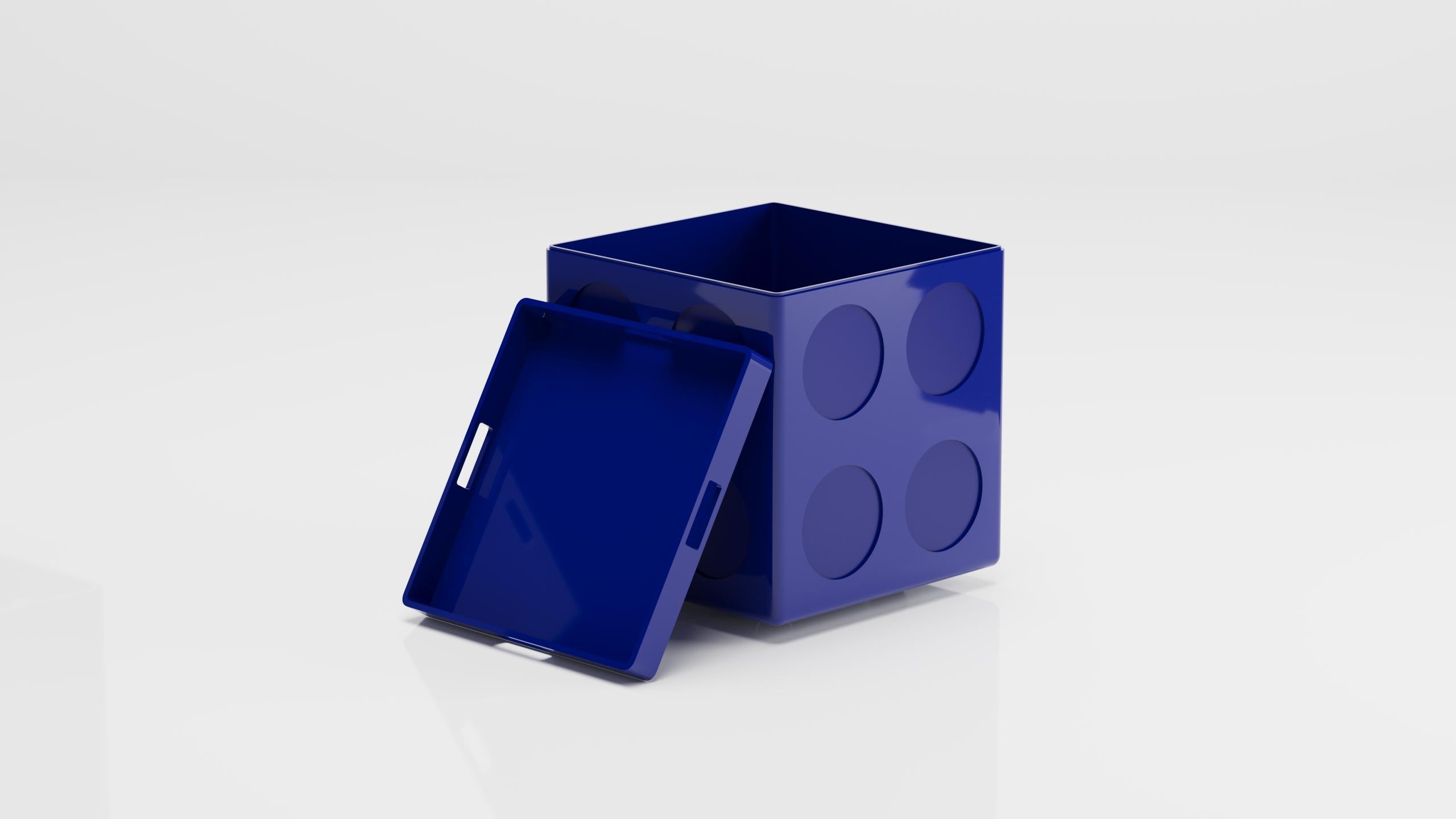 Bobo is a multifunctional piece of furniture that can be used as a coffee table, side table, or nightstand, offering a variety of functions. It features storage inside the box and a removable tray on the top surface, adding to its versatility. With
