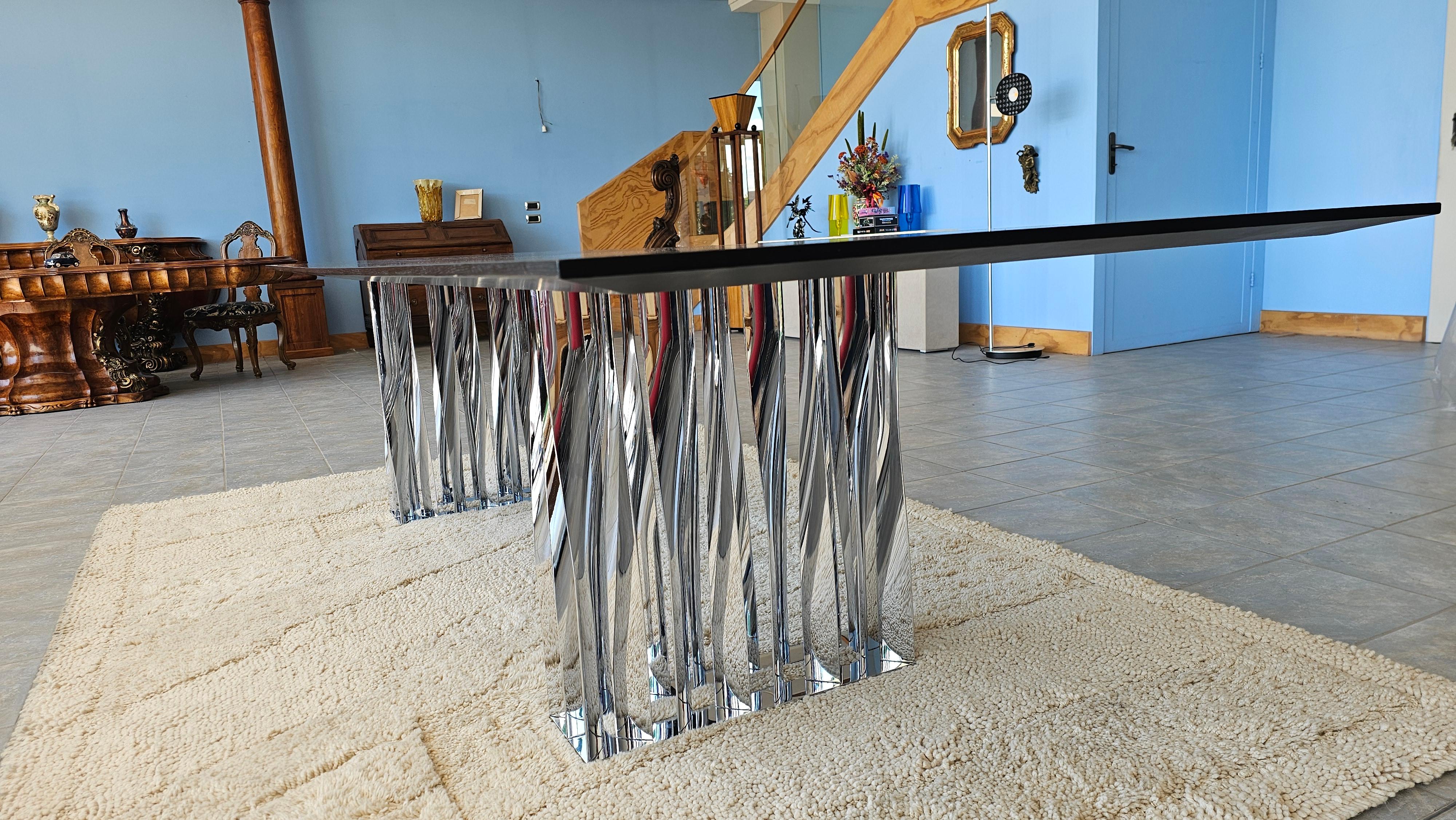 Aluminium Table à manger Boboli conçue par Rodolfo Dordoni pour Cassina en vente