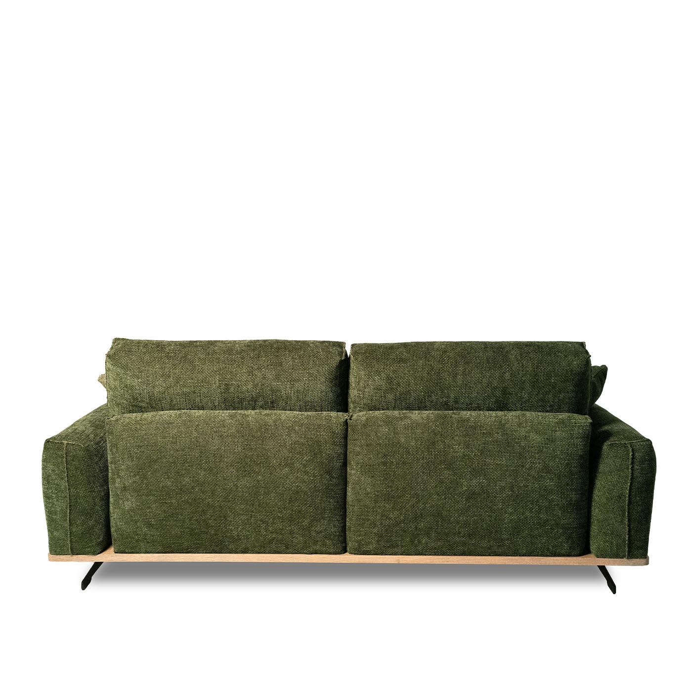 Boboli Green Fabric Sofa with Wooden Base by Mantellassi 1926 Italiano en venta