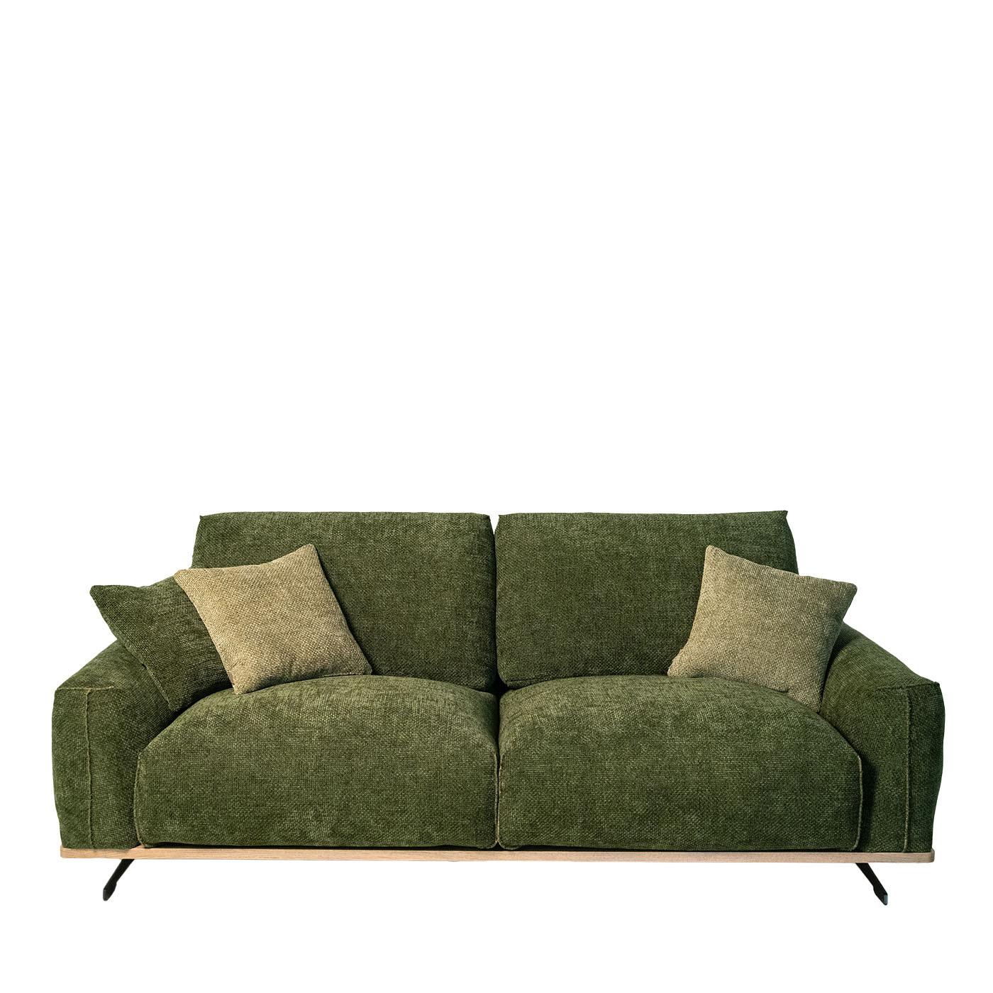 Boboli Green Fabric Sofa with Wooden Base by Mantellassi 1926 en venta 1