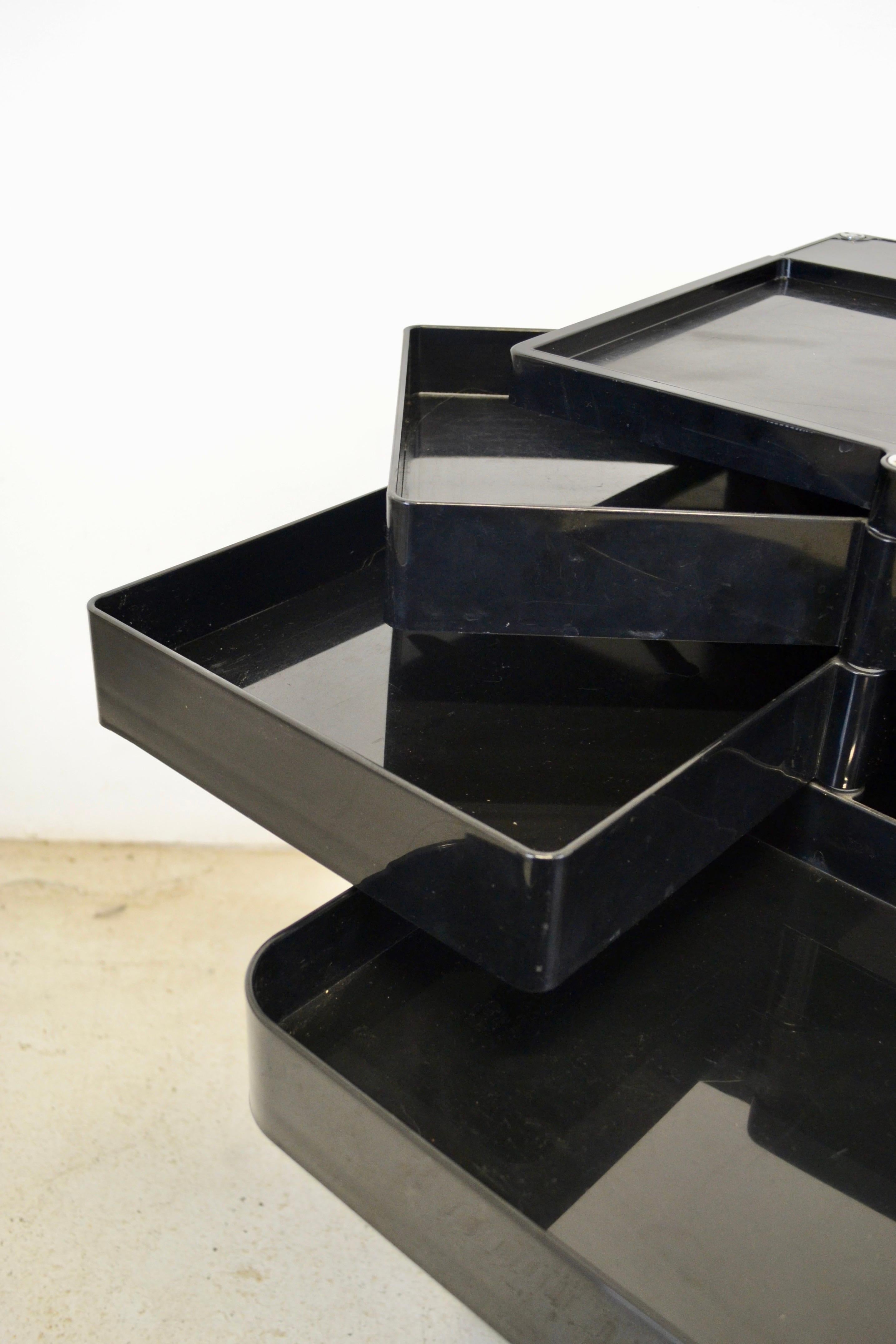 Boby Storage Trolley in Black by Joe Colombo for Bieffeplast, 1968 For Sale 4