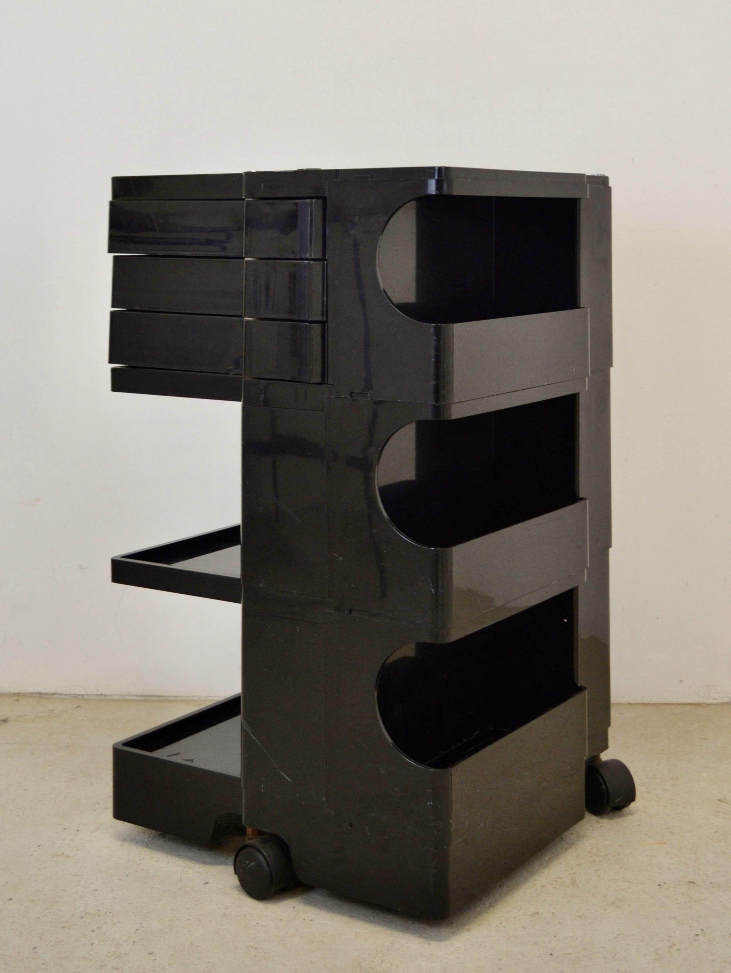 Boby Storage Trolley in Black by Joe Colombo for Bieffeplast, 1968 For Sale 5