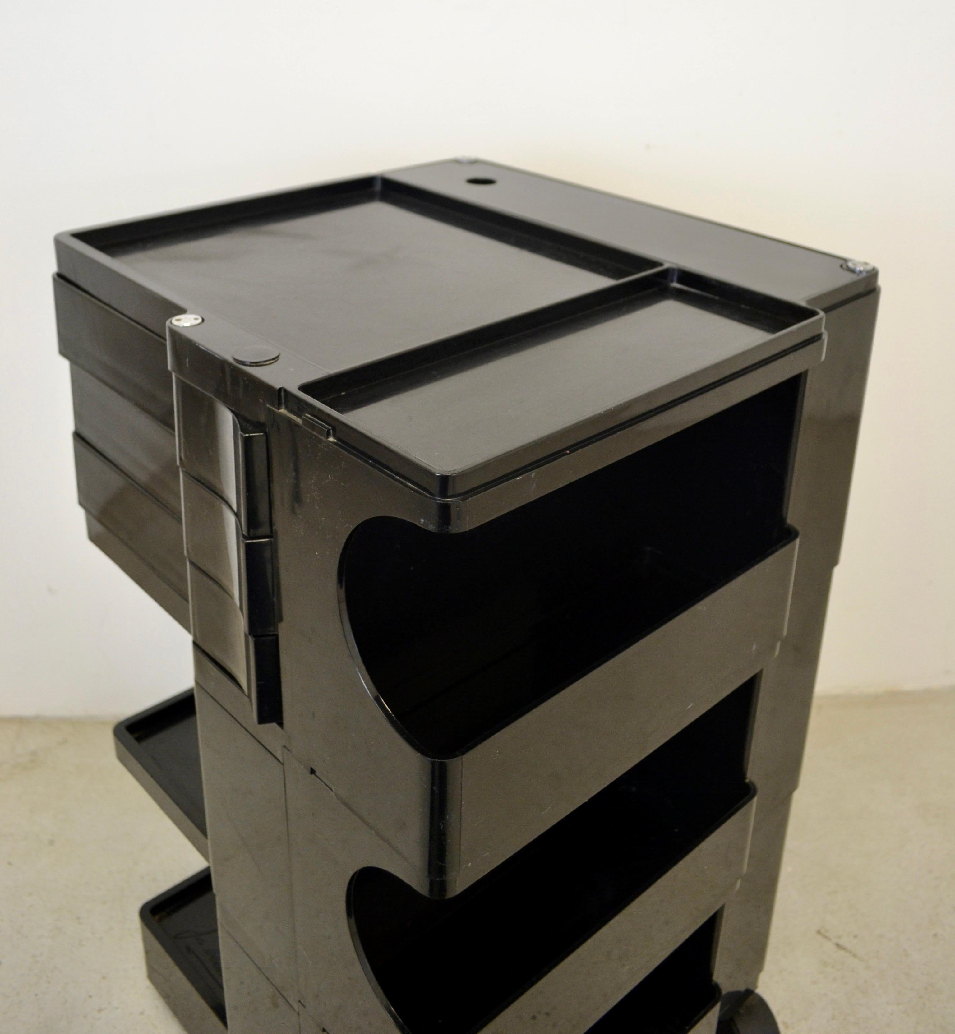 Boby Storage Trolley in Black by Joe Colombo for Bieffeplast, 1968 For Sale 7