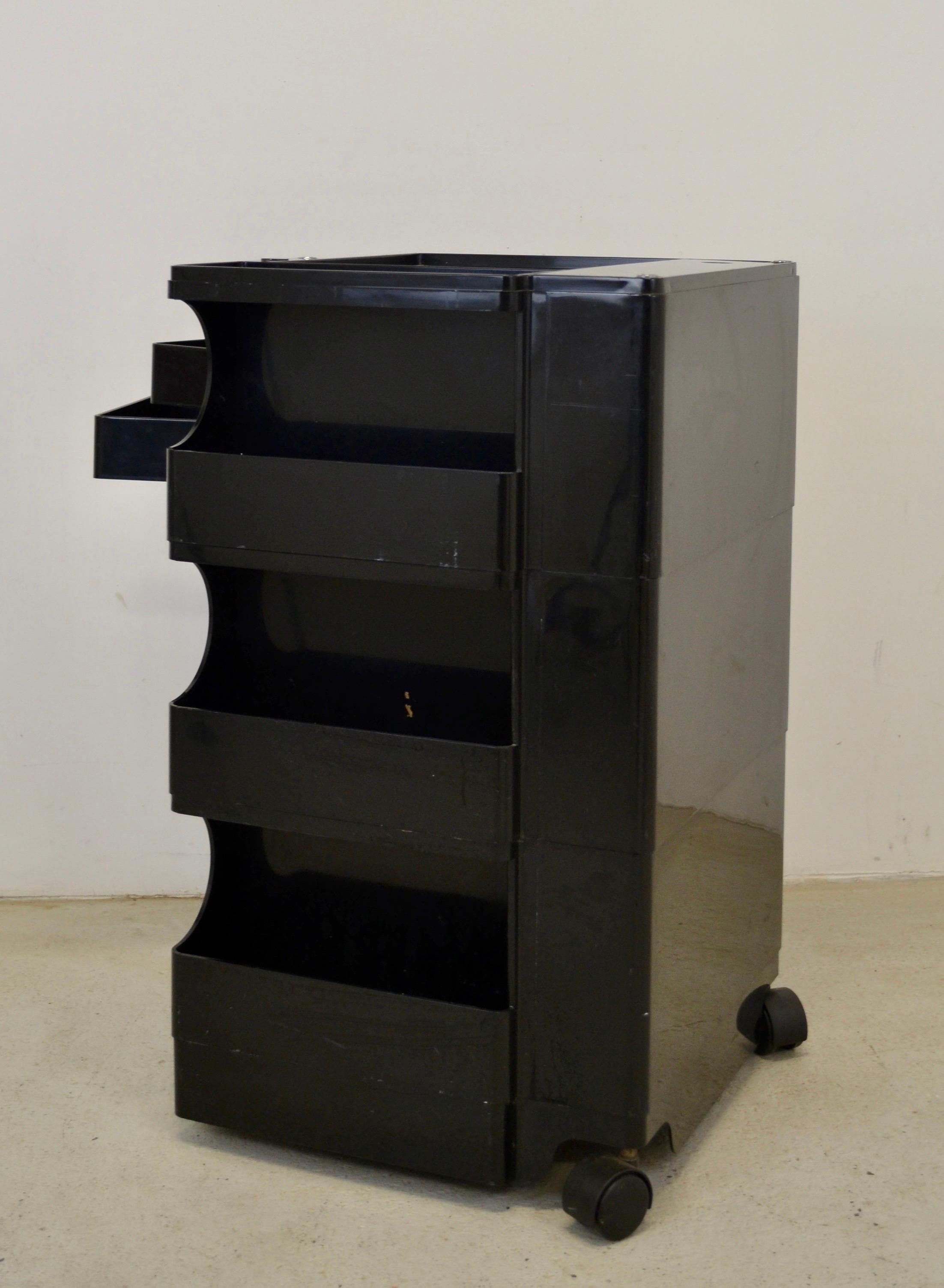 Boby Storage Trolley in Black by Joe Colombo for Bieffeplast, 1968 For Sale 8