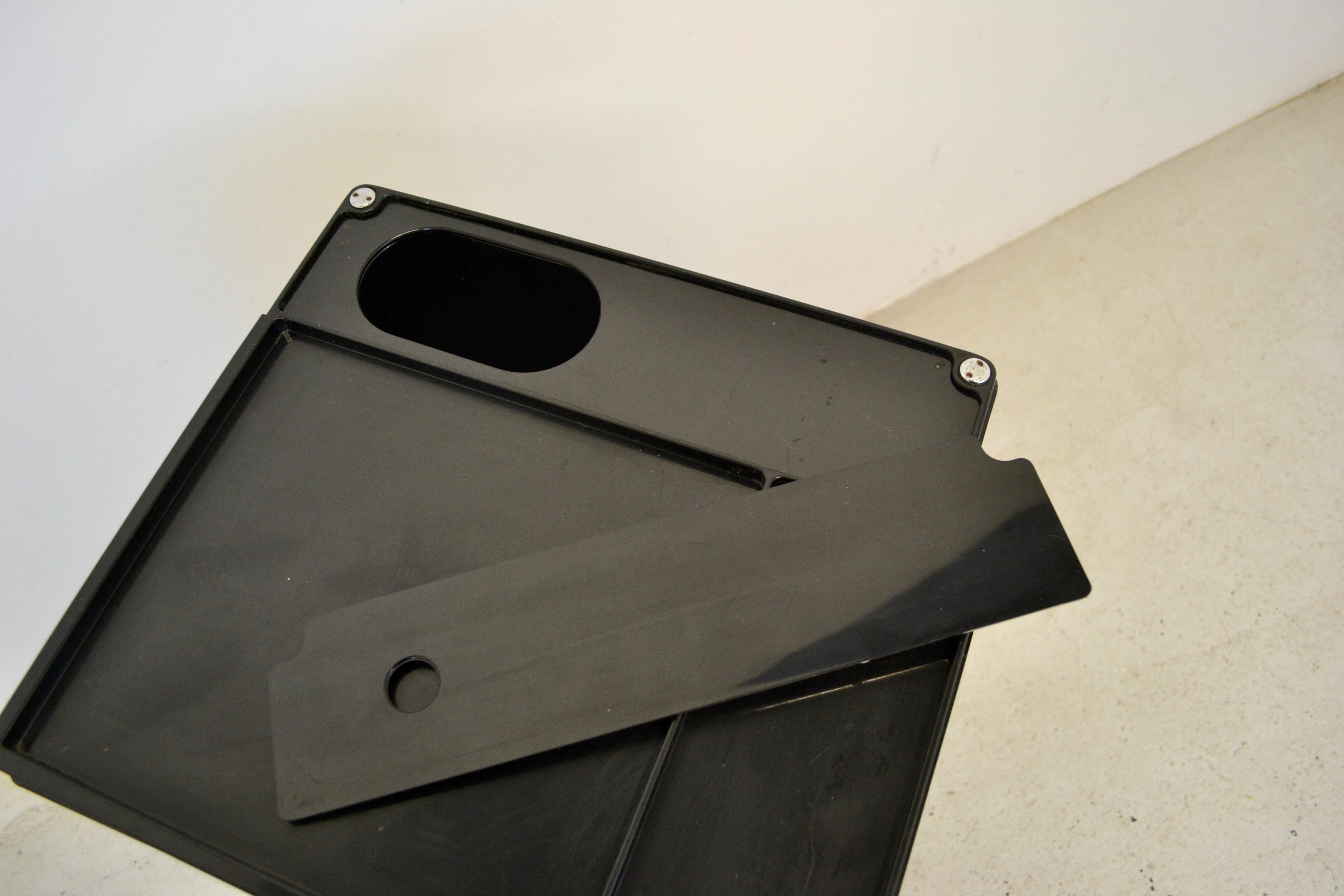 Mid-20th Century Boby Storage Trolley in Black by Joe Colombo for Bieffeplast, 1968 For Sale