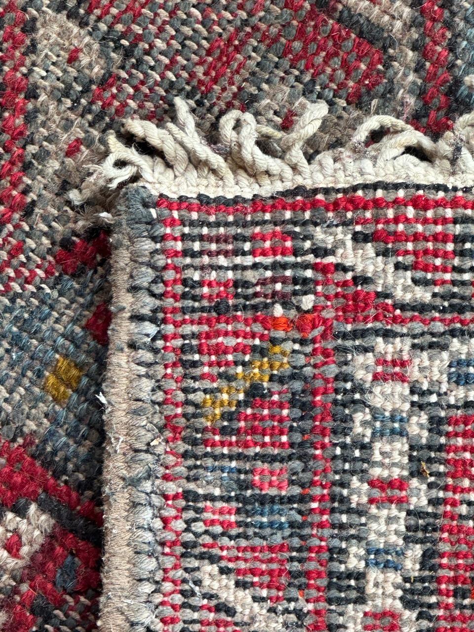 Bobyrug distressed small Heriz rug  For Sale 3