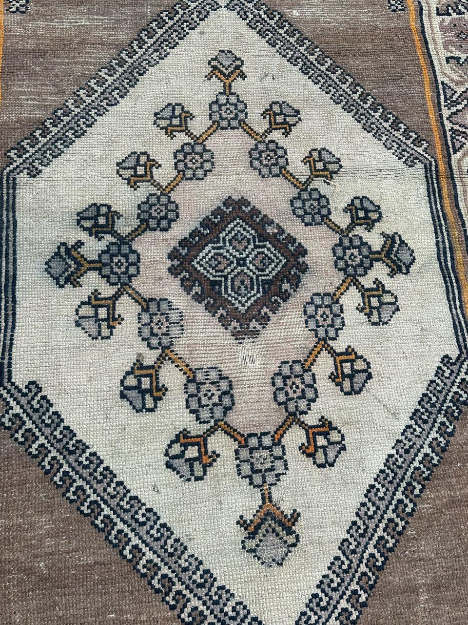Tribal Bobyrug Nice vintage Tunisian kairouan rug For Sale