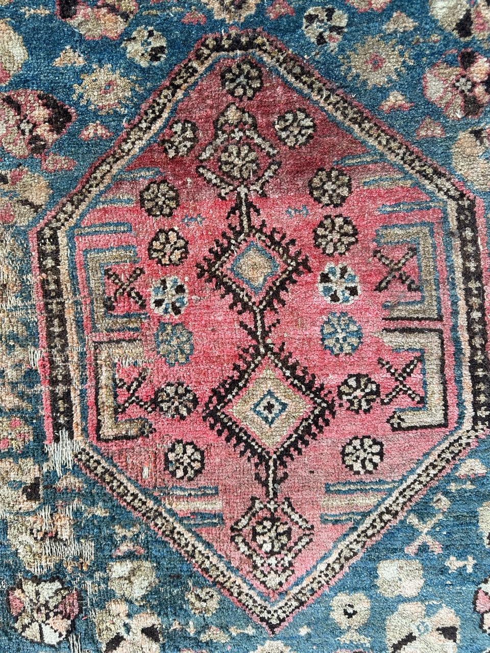 Bobyrug’s antique distressed Kurdish rug  For Sale 2