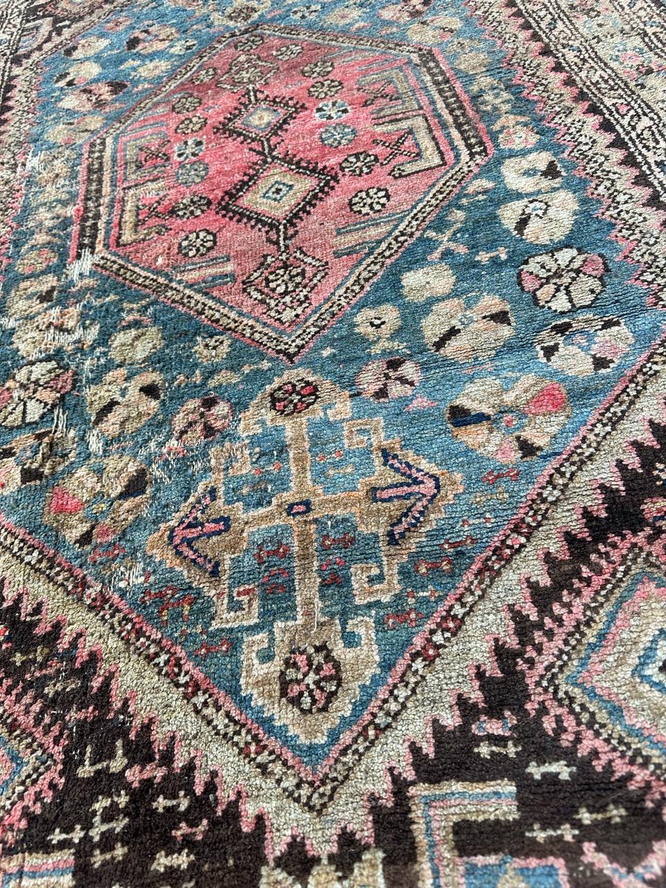 Bobyrug’s antique distressed Kurdish rug  For Sale 9