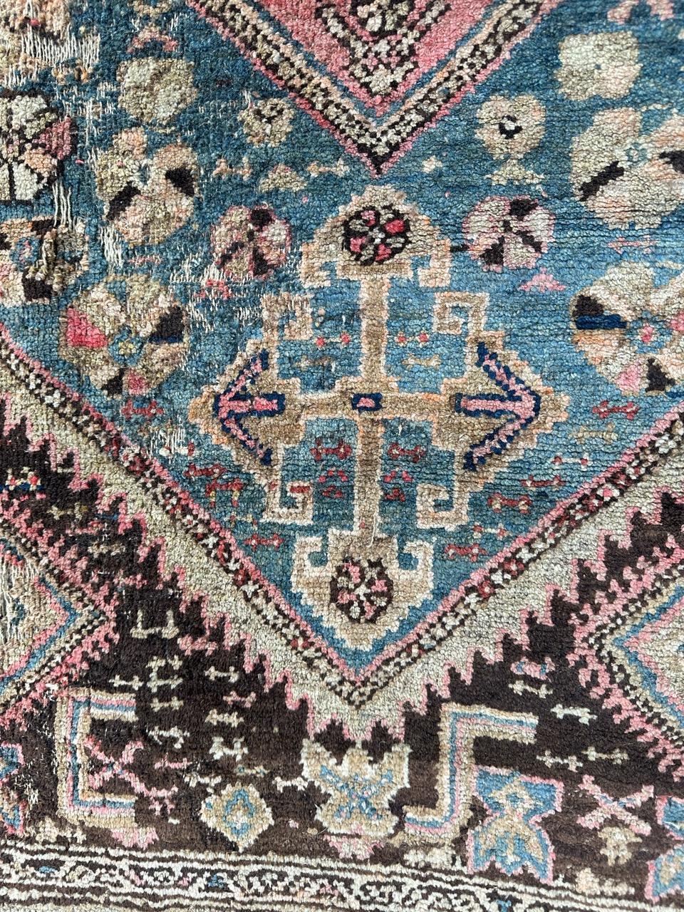 Bobyrug’s antique distressed Kurdish rug  For Sale 10