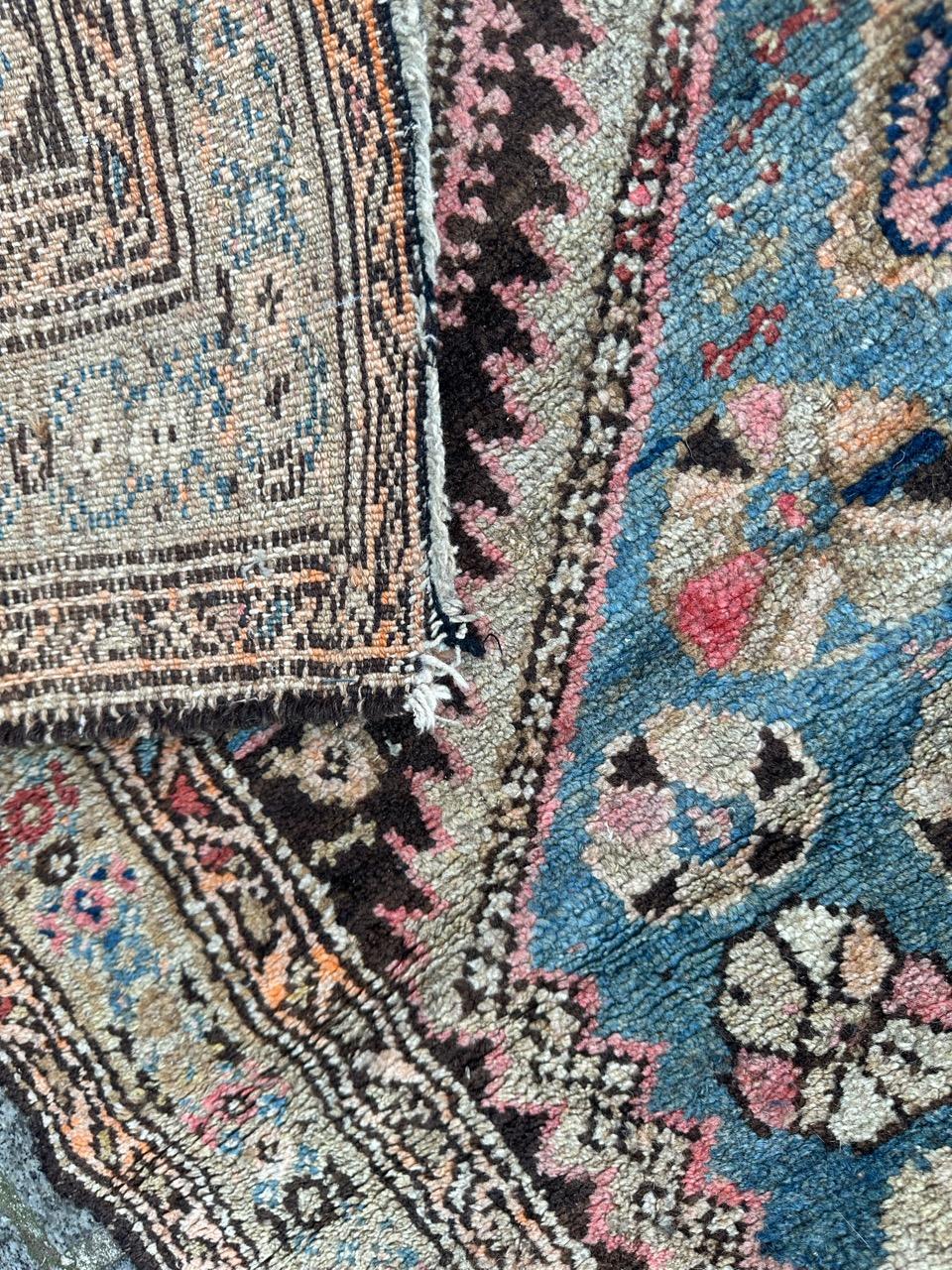 Bobyrug’s antique distressed Kurdish rug  For Sale 12