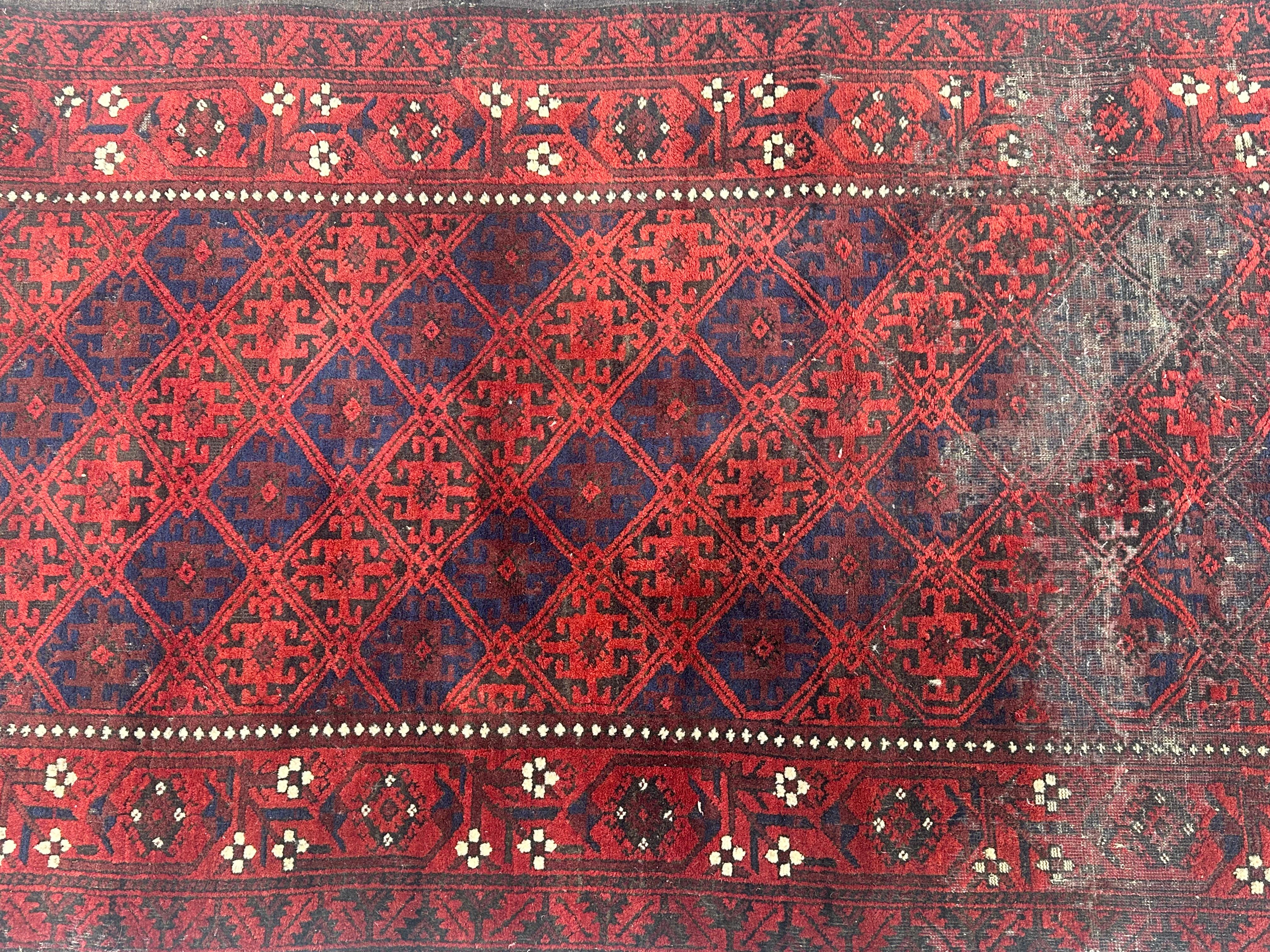 Bobyrug’s Antique distressed Tribal Turkmen Baluch Afghan Rug For Sale 4