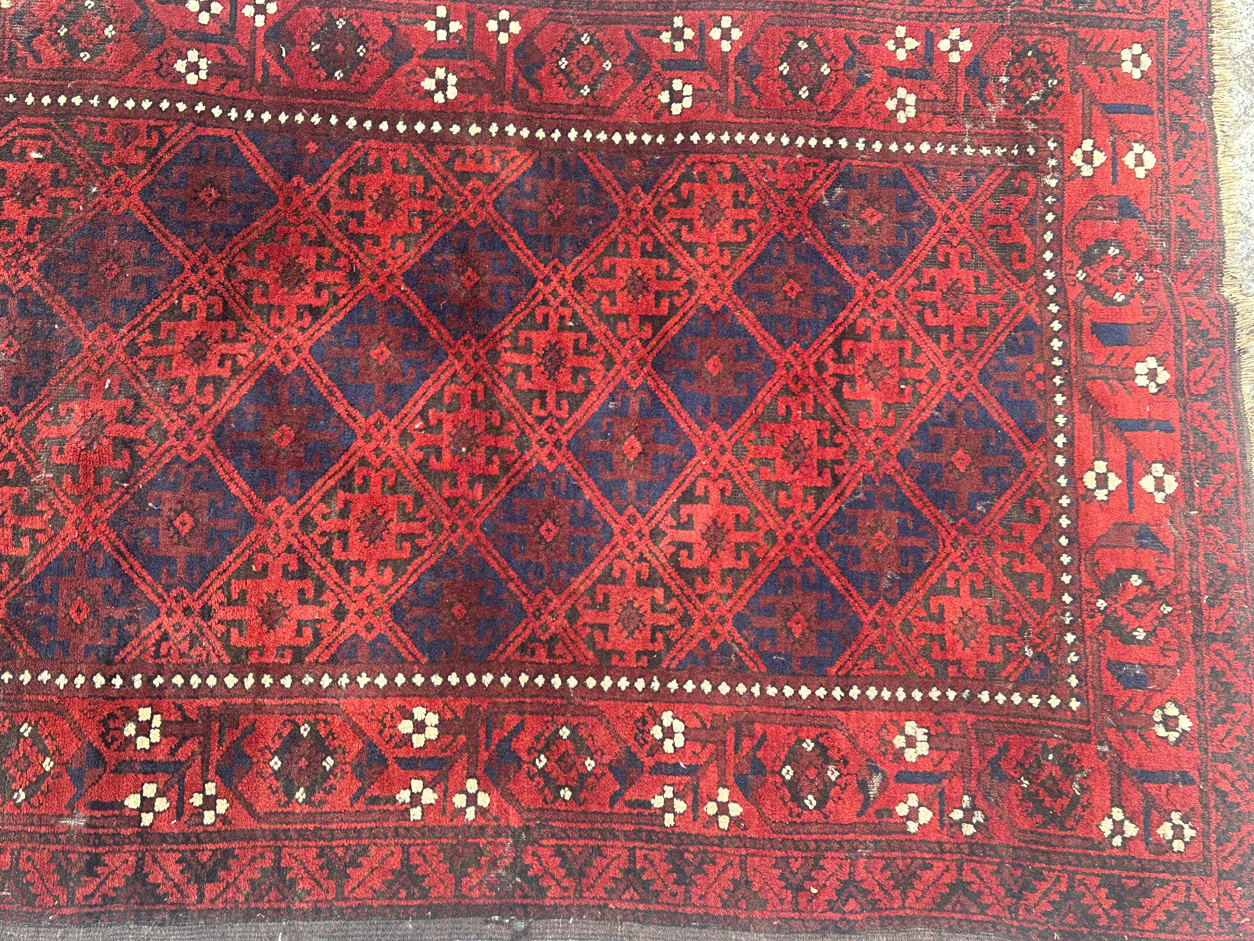 Tappeto antico tribale Turkmen Baluch Afghan di Bobyrug, afflitto da una distorsione in vendita 8