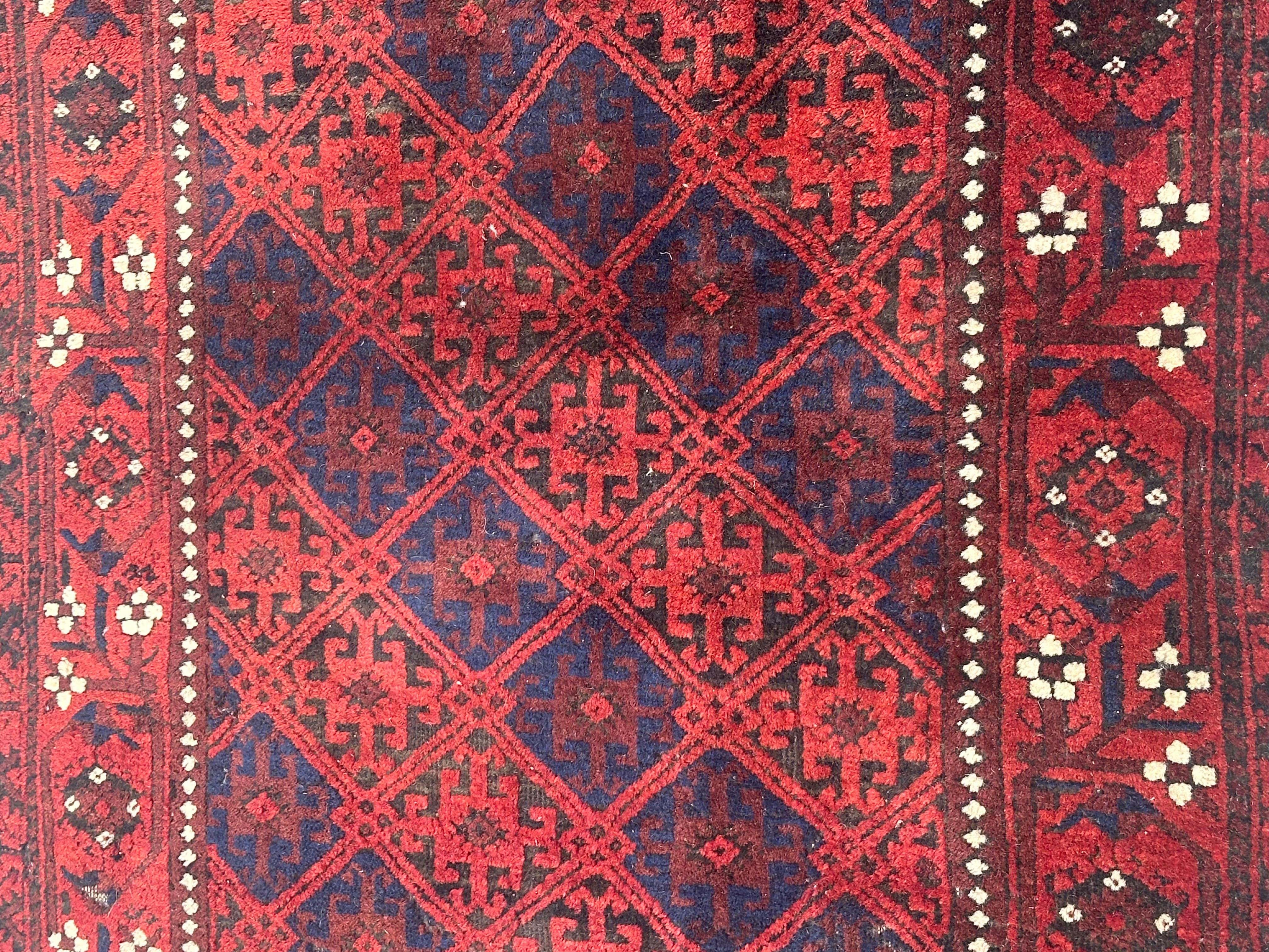 Tappeto antico tribale Turkmen Baluch Afghan di Bobyrug, afflitto da una distorsione in vendita 12