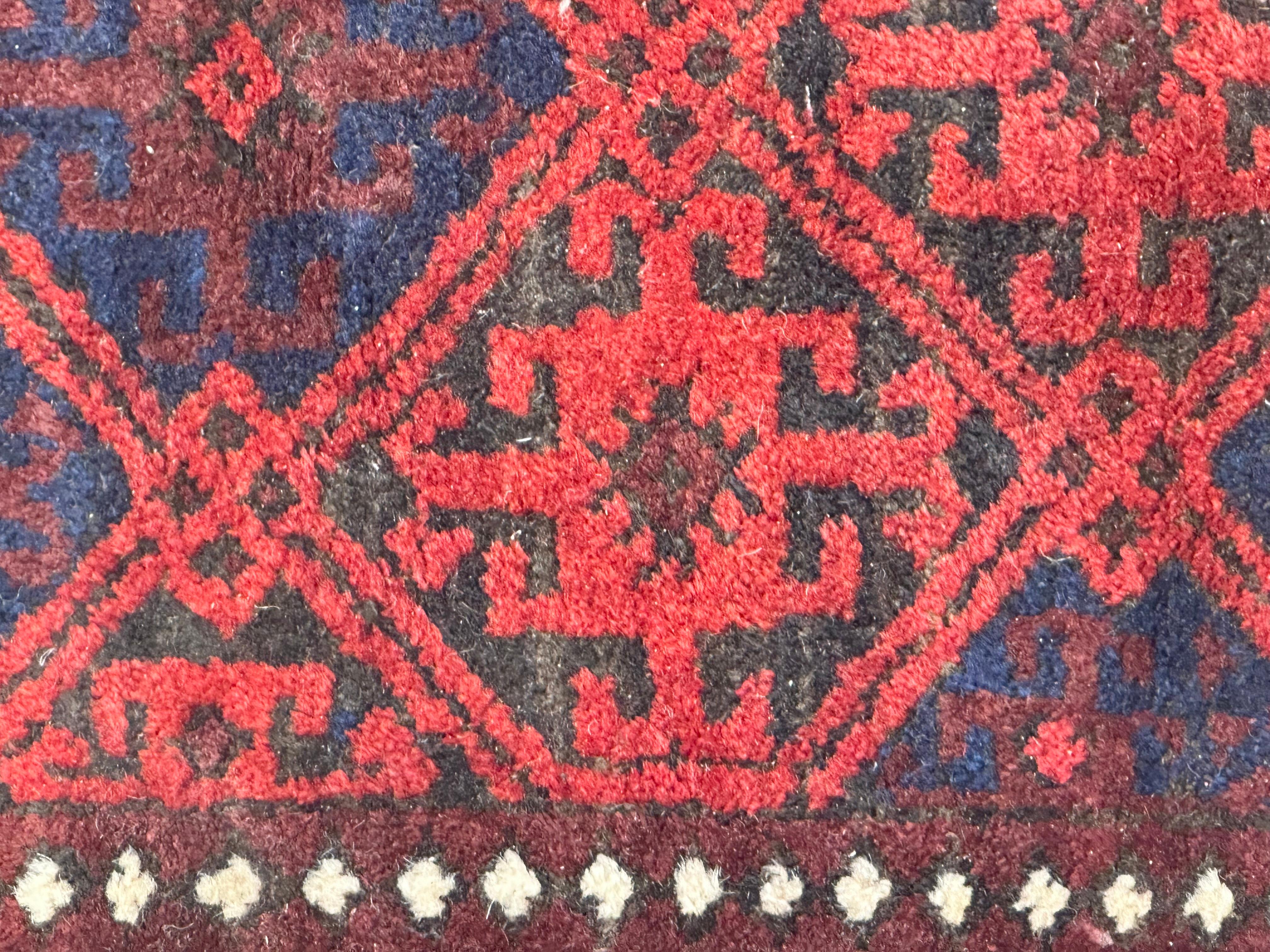 Bobyrug’s Antique distressed Tribal Turkmen Baluch Afghan Rug For Sale 3