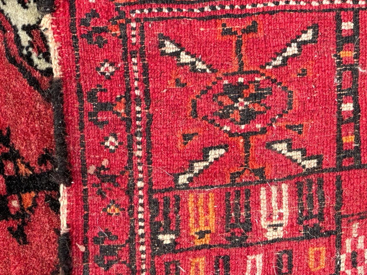 Bobyrug’s antique distressed Turkmen Bokhara rug  For Sale 10